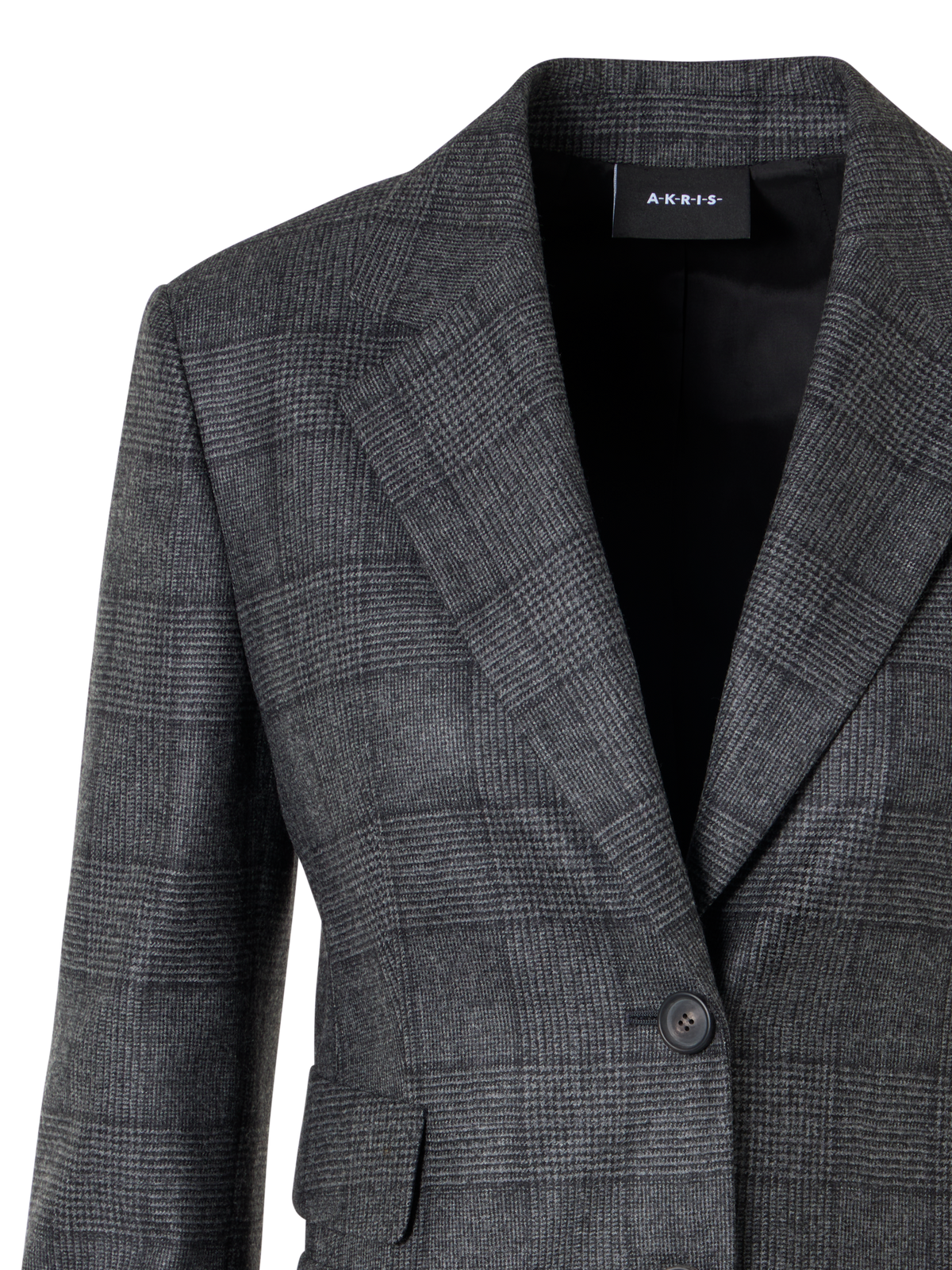 Designer ウールストレッチフランネル ジャケット The Arie Jacket（アリエ・ジャケット） - グレー - ブラック
