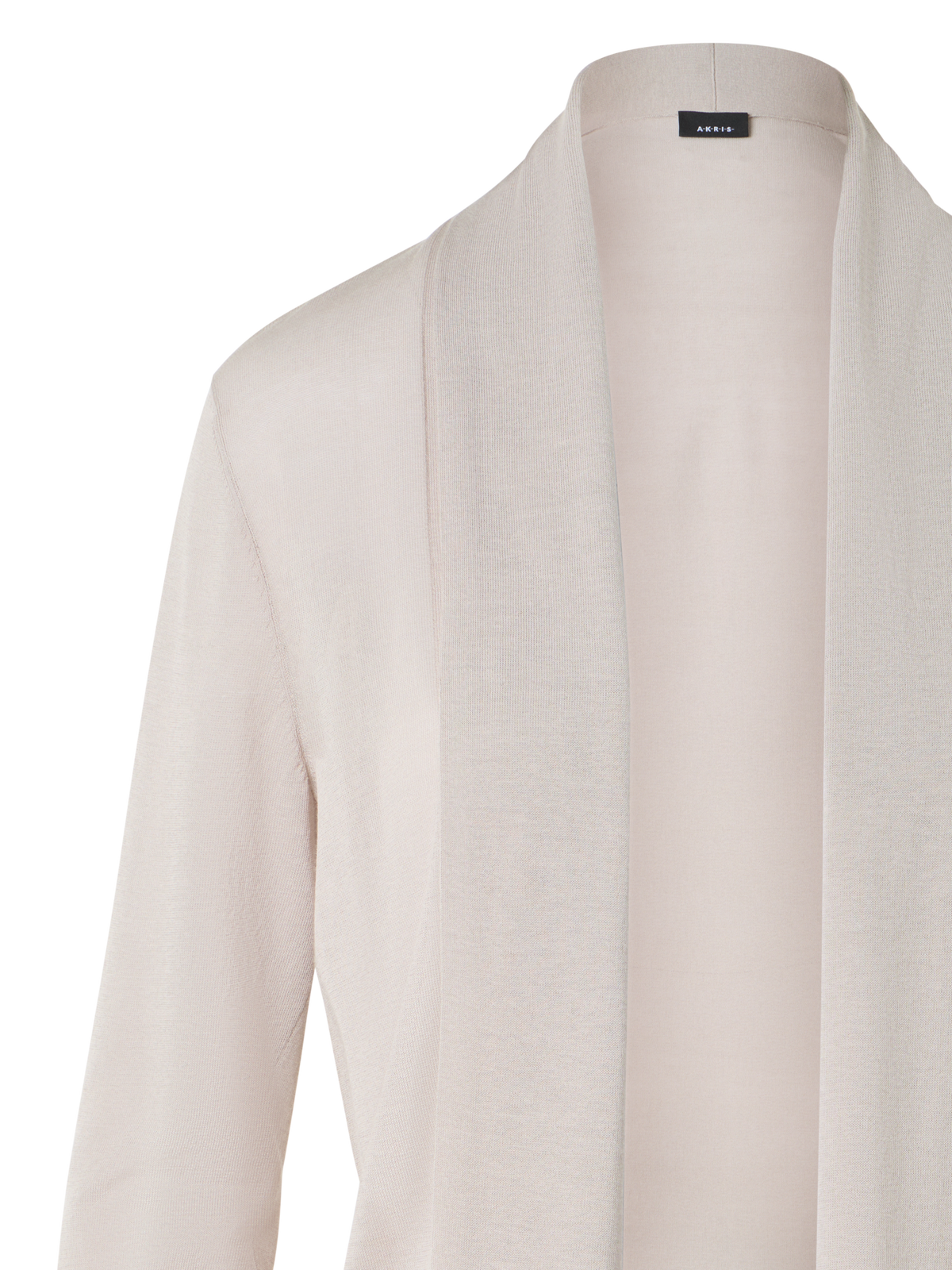 Designer シルクコットン ・ニットカーディガン - ベージュ