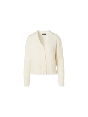 Designer カシミアシルクブークレ ・ニットカーディガン