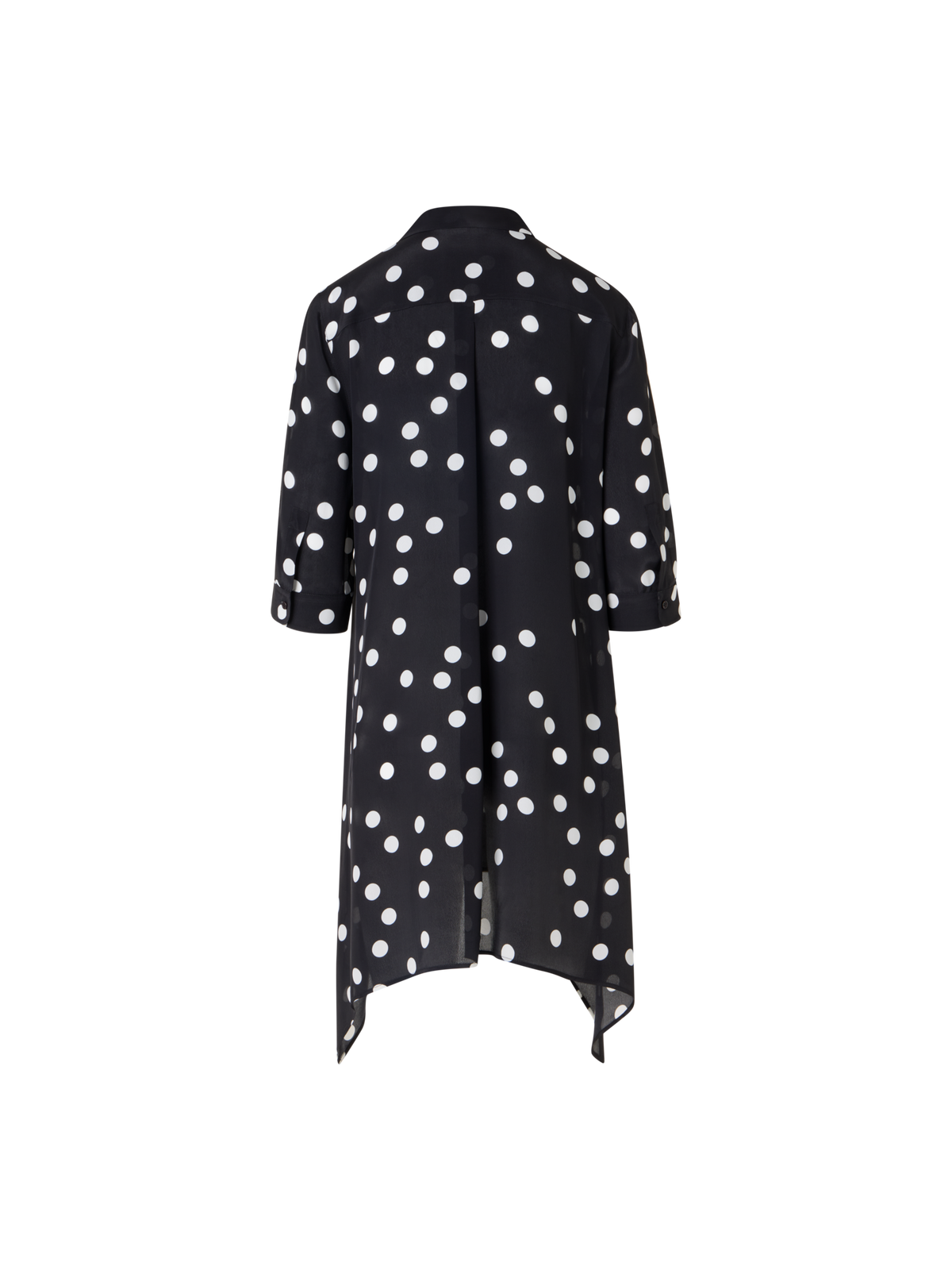 Designer ビスコースシルククレープ ・ブラウス - ブラック