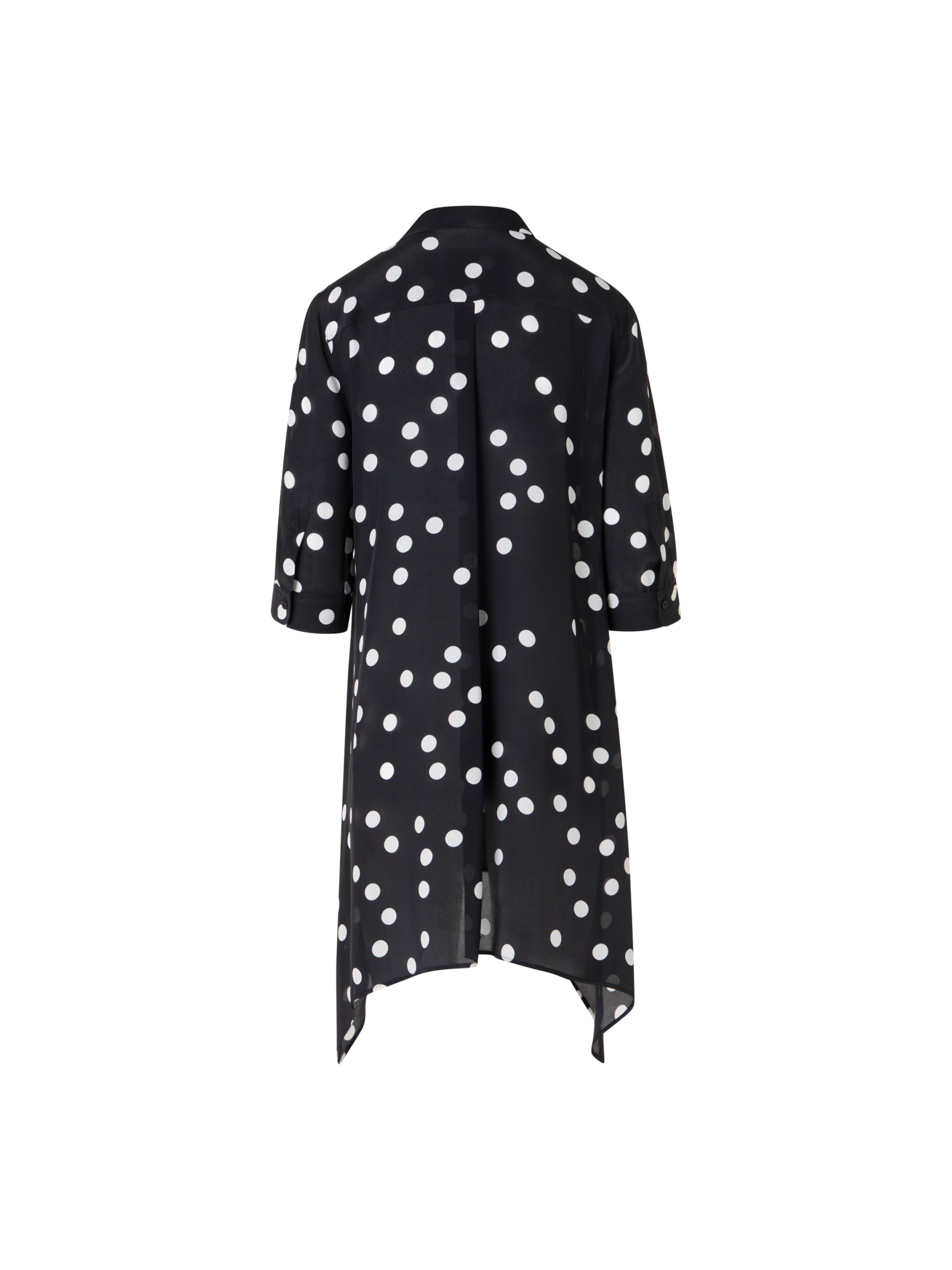 Designer ビスコースシルククレープ ・ブラウス - ブラック