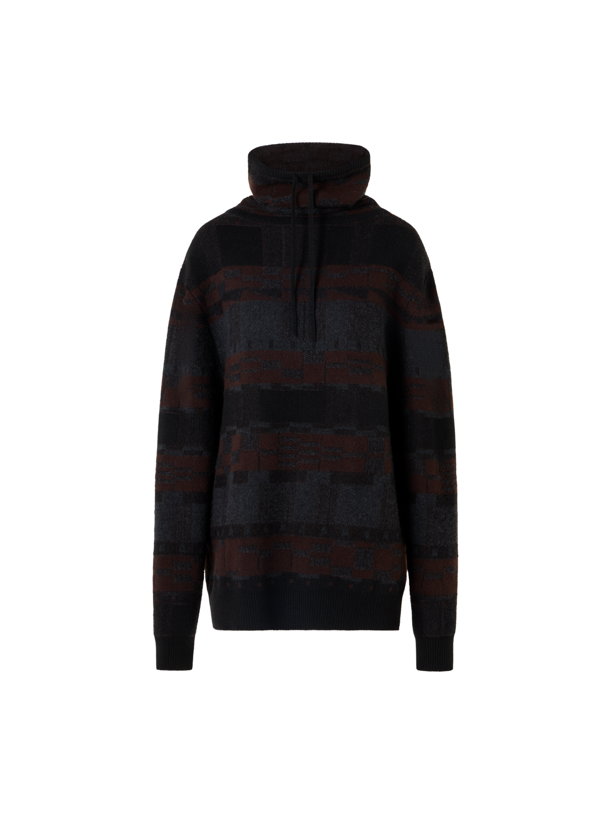 Designer カシミヤ ニットプルオーバー - ブラウン - ブラック