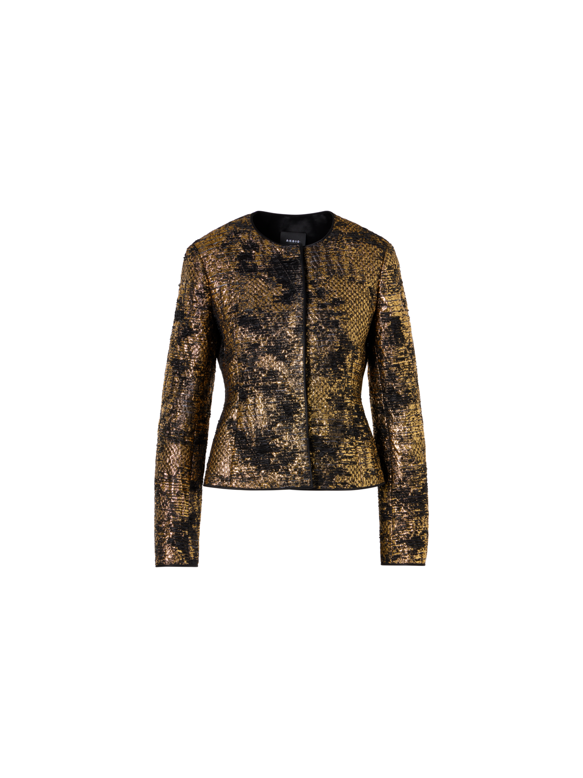 Designer テクノシルクブレンドラメ ジャケット The Kelis Jacket（ケリス・ジャケット） - ゴールド