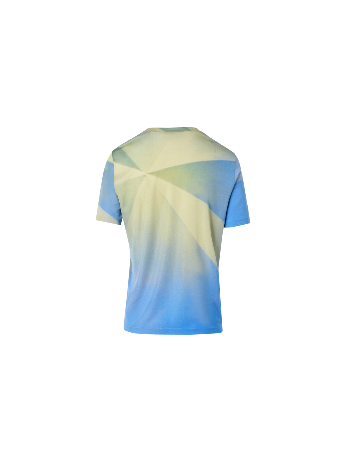 Designer シルクジャージー ・Tシャツ - ブルー - イエロー