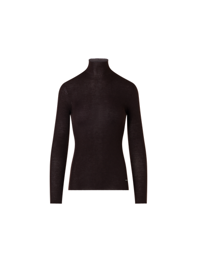 Designer カシミヤシルク ニットプルオーバー - ブラウン
