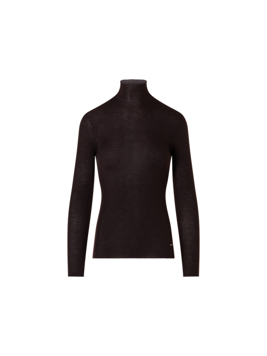 Designer カシミヤシルク ニットプルオーバー - ブラウン