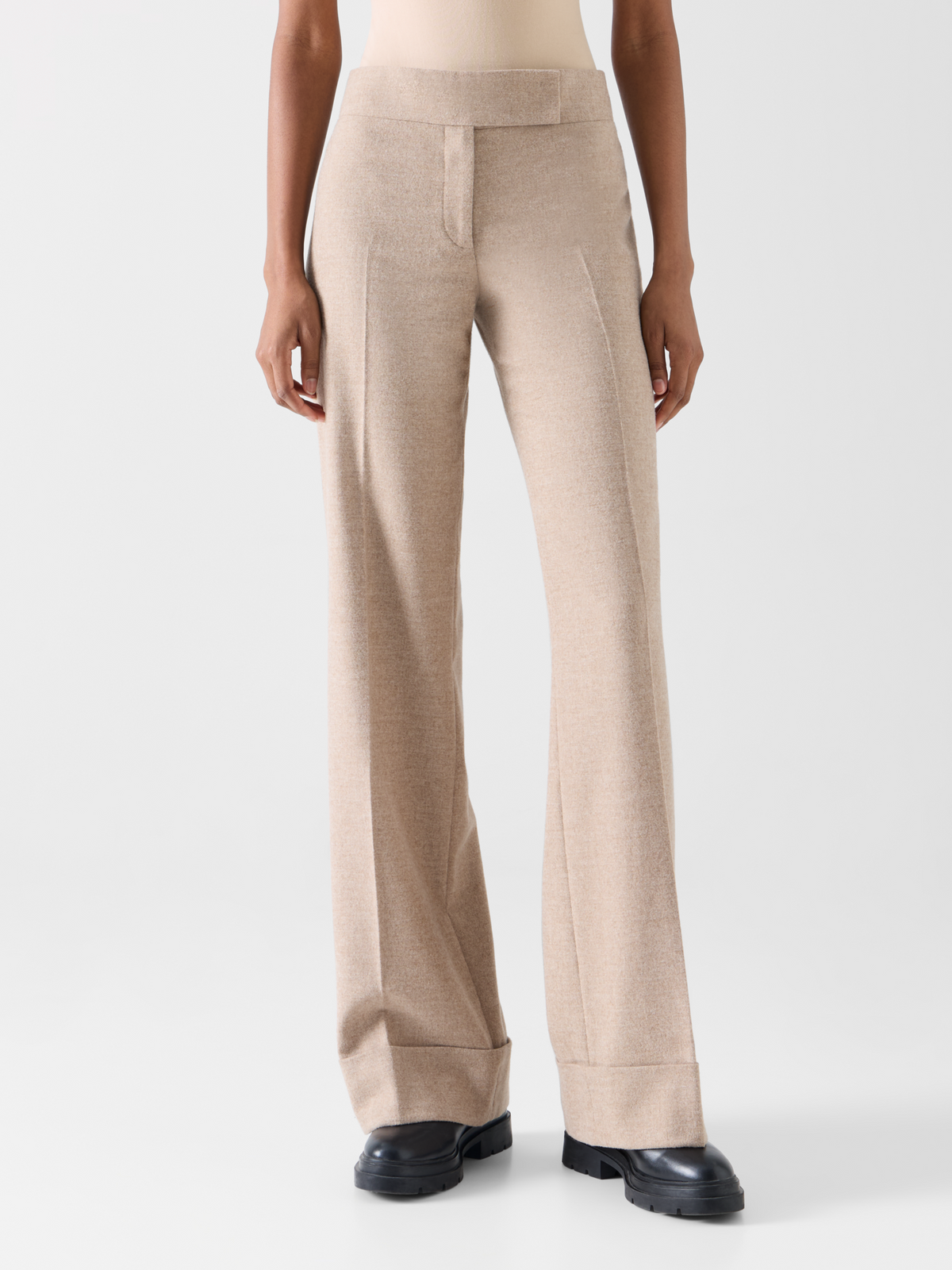 Designer パステルウールフランネル パンツ The Milly Pants（ミリー・パンツ） - ベージュ #editorial