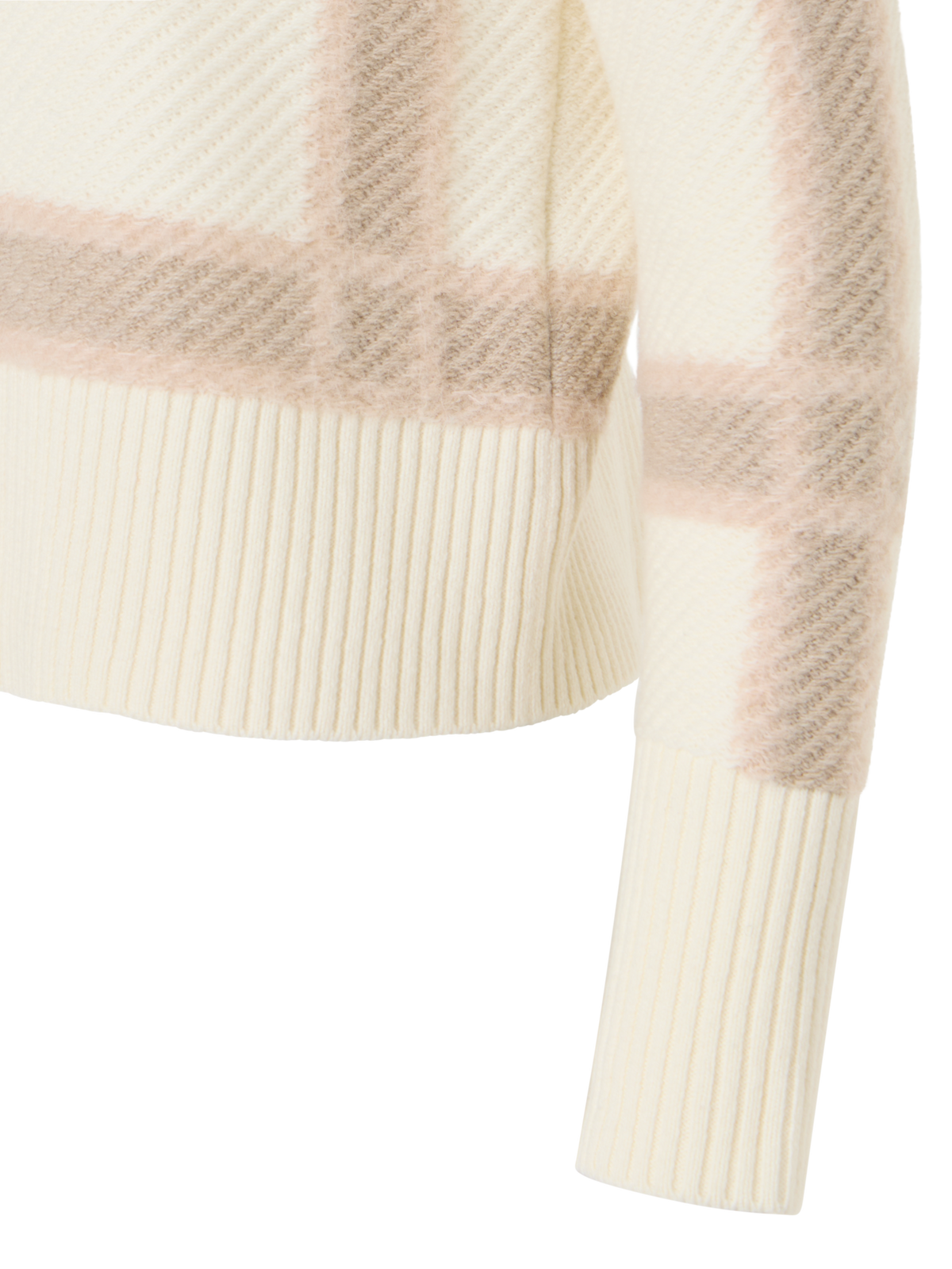 Designer ウールカシミヤ ニットプルオーバー - エクリュ