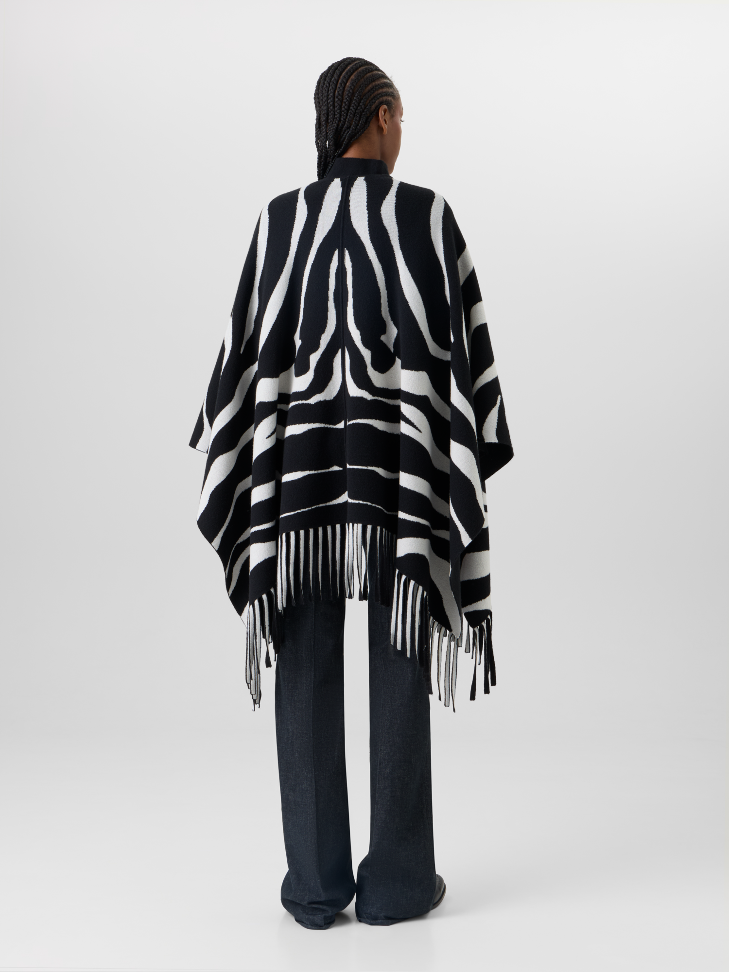 Designer カシミアダブルフェイス ・ニットカーディガン 