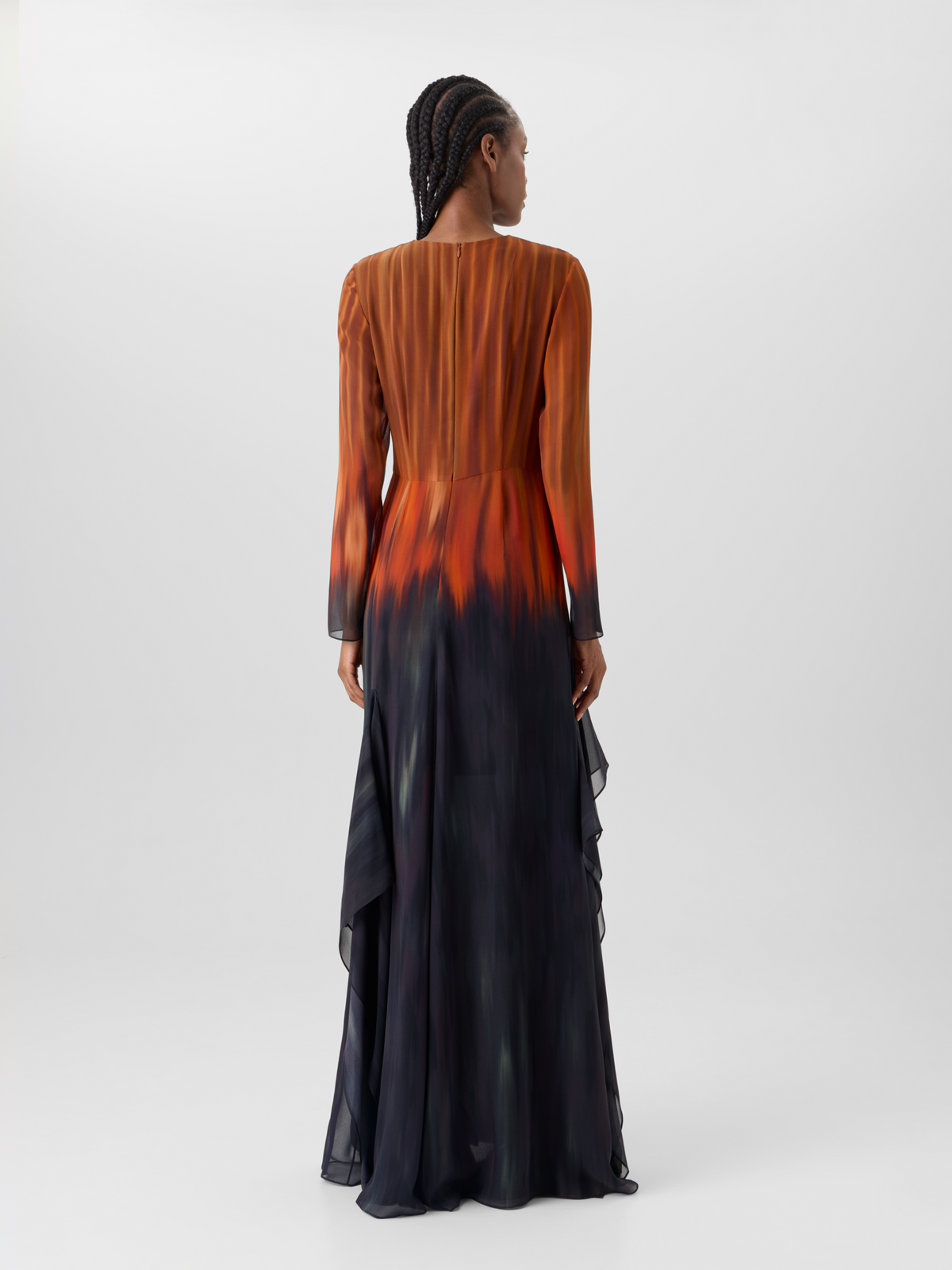 Designer シルククレープ ドレス 