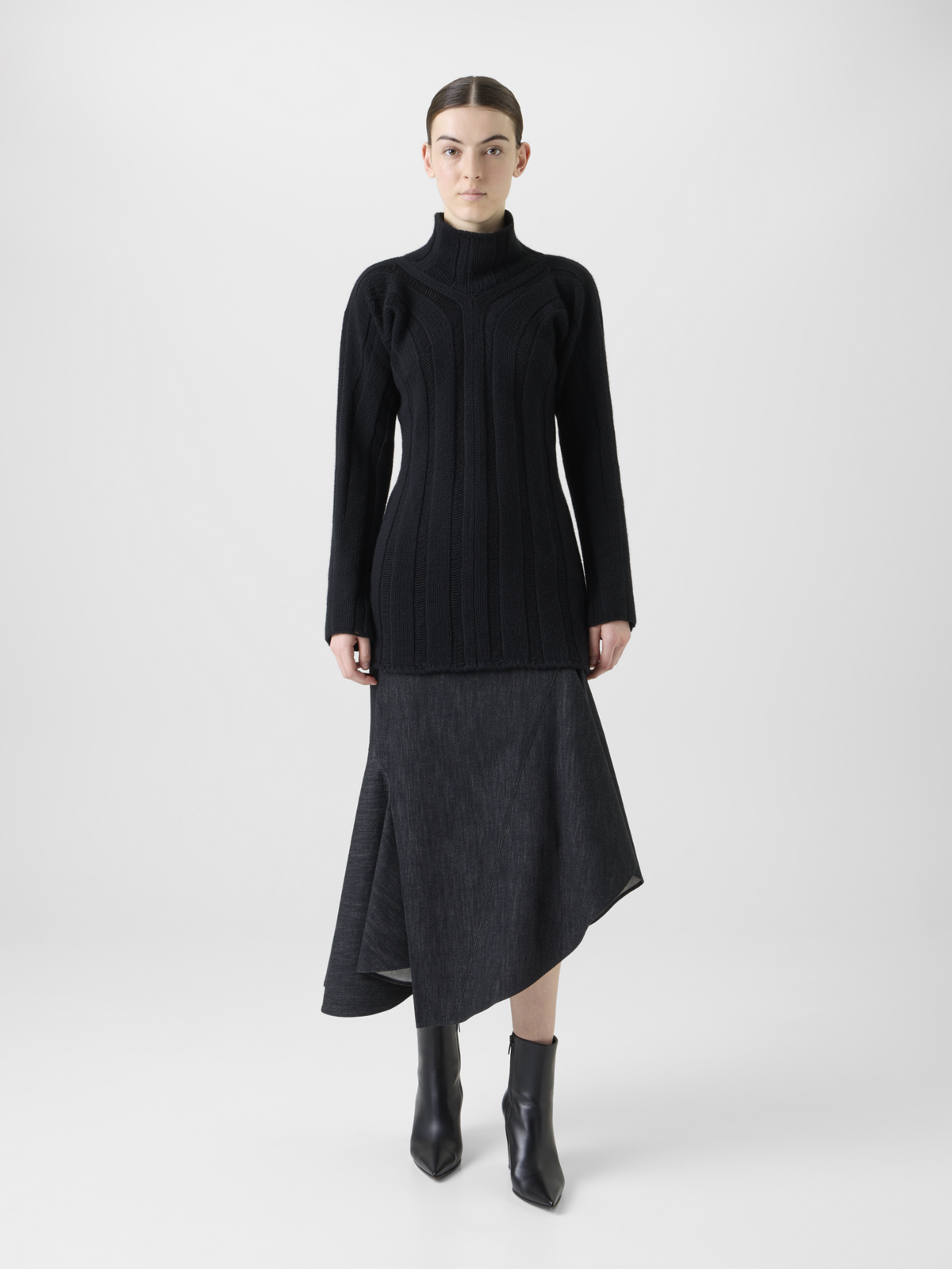 Designer コットンデニム ・スカート #editorial