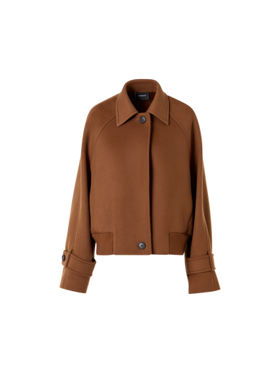Designer カシミヤダブルフェイス ボンバージャケット The Kallisto Bomber（カリスト・ボンバー） - ブラウン