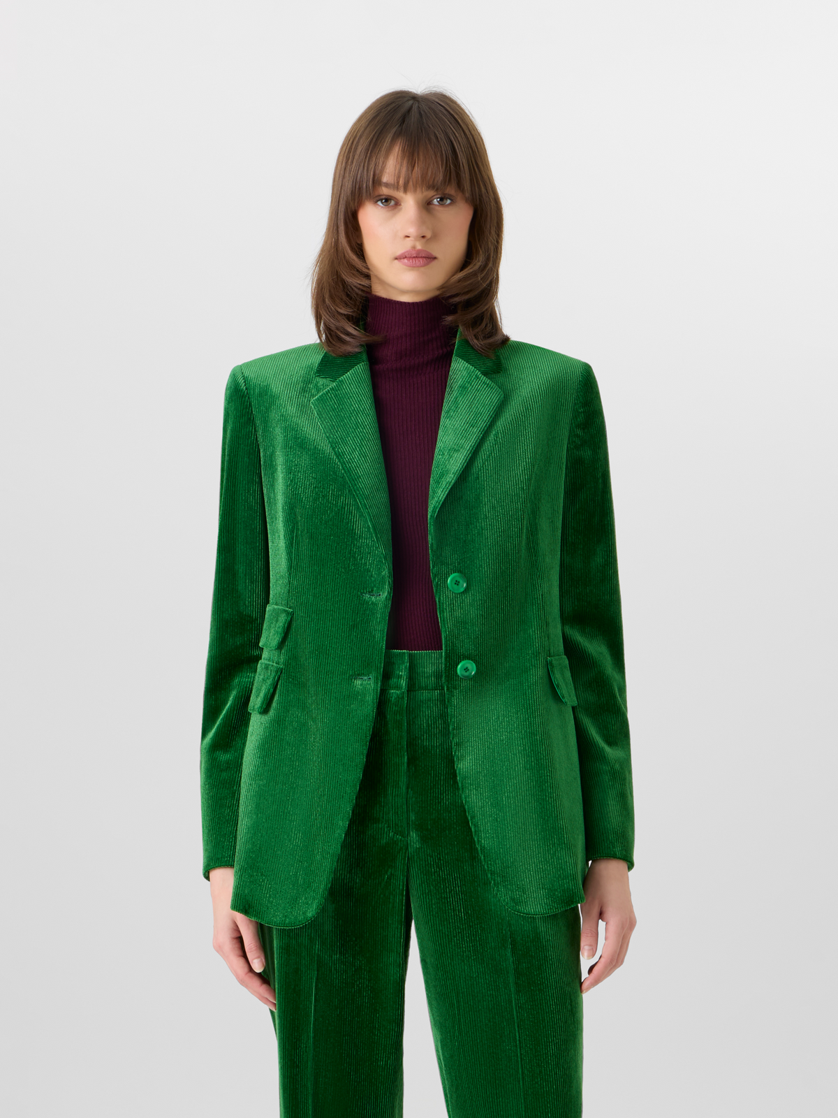 Designer ビスコースストレッチコーデュロイ ジャケット The Arie Jacket（アリエ・ジャケット） - グリーン #editorial