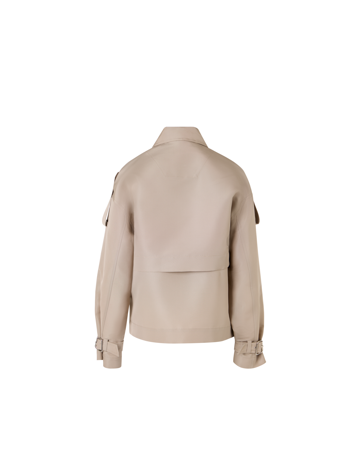 Designer シルクタフタ ・コート - ベージュ