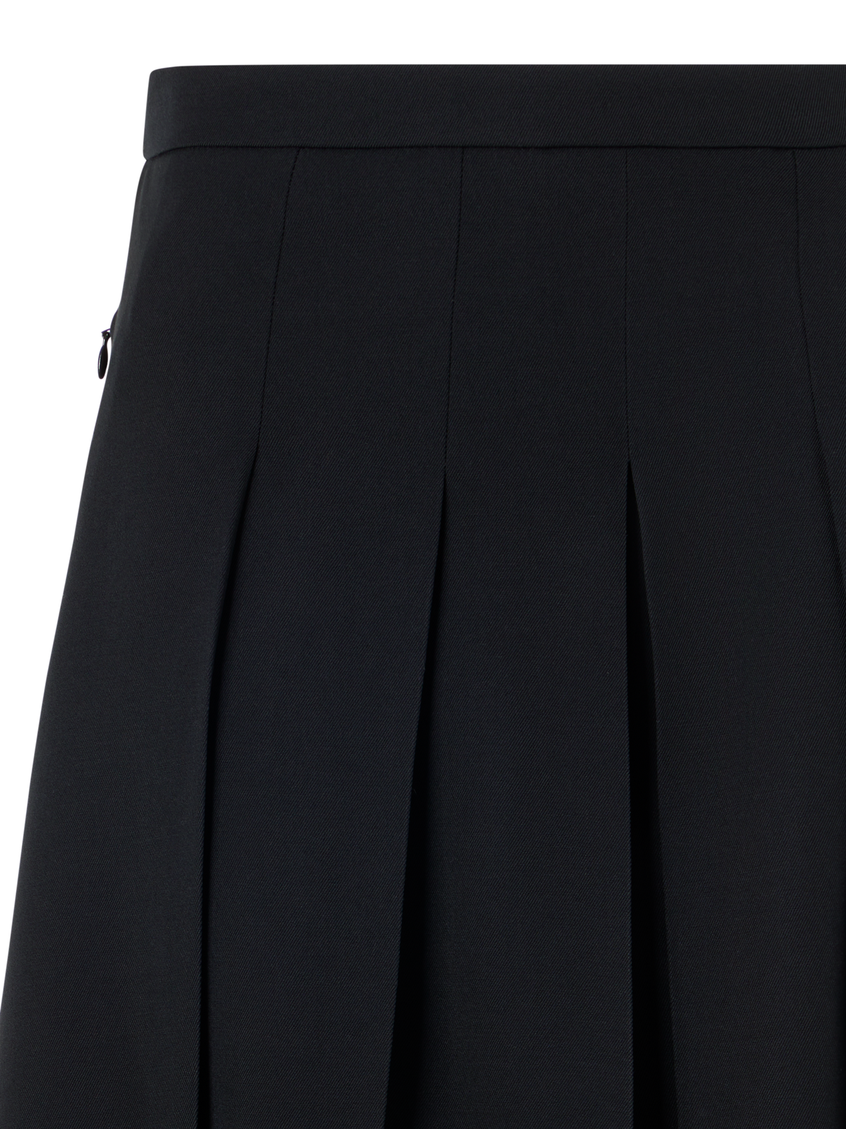 Designer ウールギャバジン スコート - ブラック
