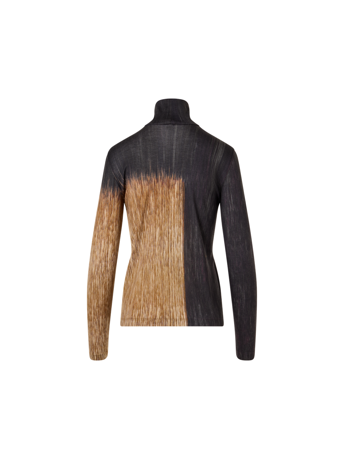 Designer カシミヤシルクジャージー シャツ - ブラック - ブラウン
