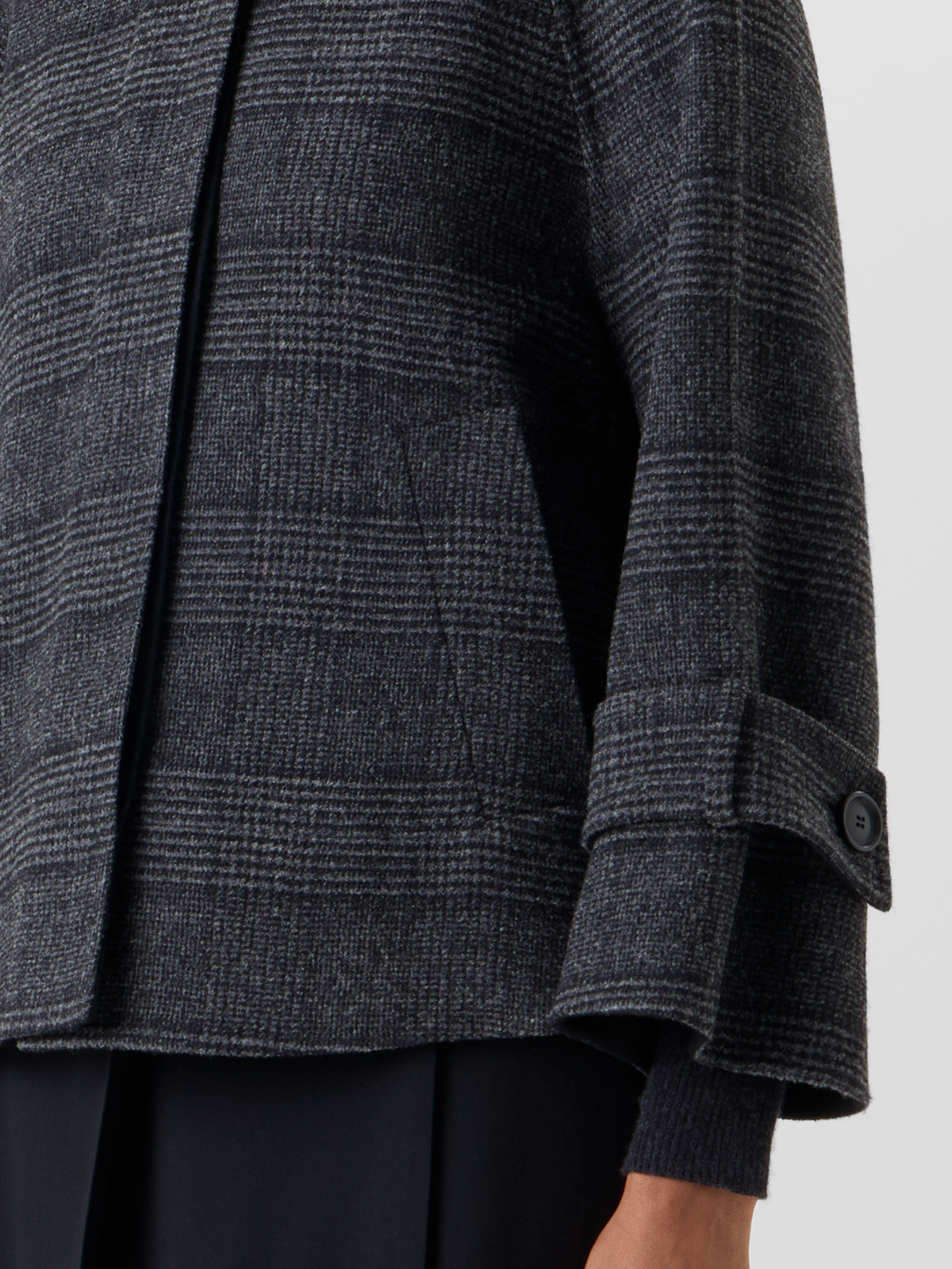 Designer カシミヤダブルフェイス ジャケット The Alisa Jacket（アリサ・ジャケット） - ブラック - グレー #editorial