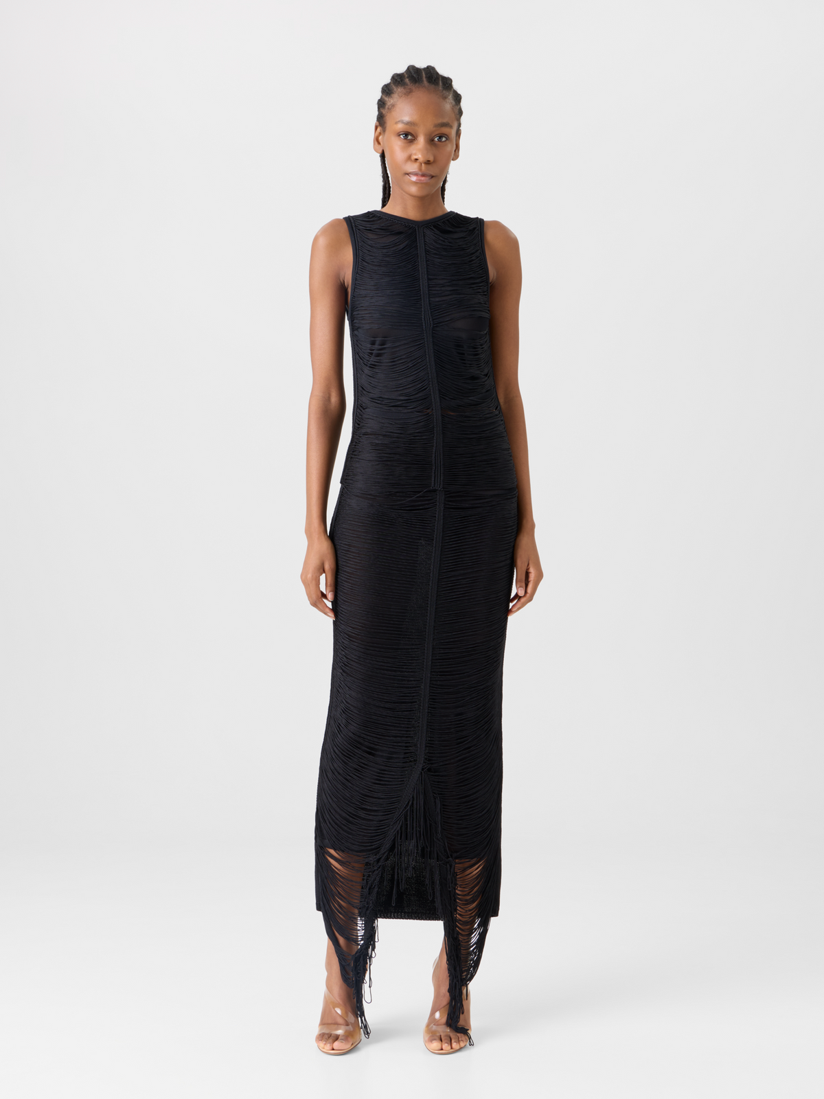 Designer シルク ・スカート - ブラック #editorial
