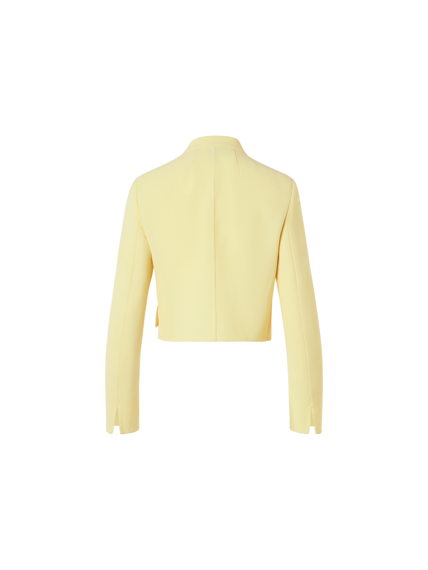 Designer ウールクレープダブルフェイス ・ジャケット - イエロー
