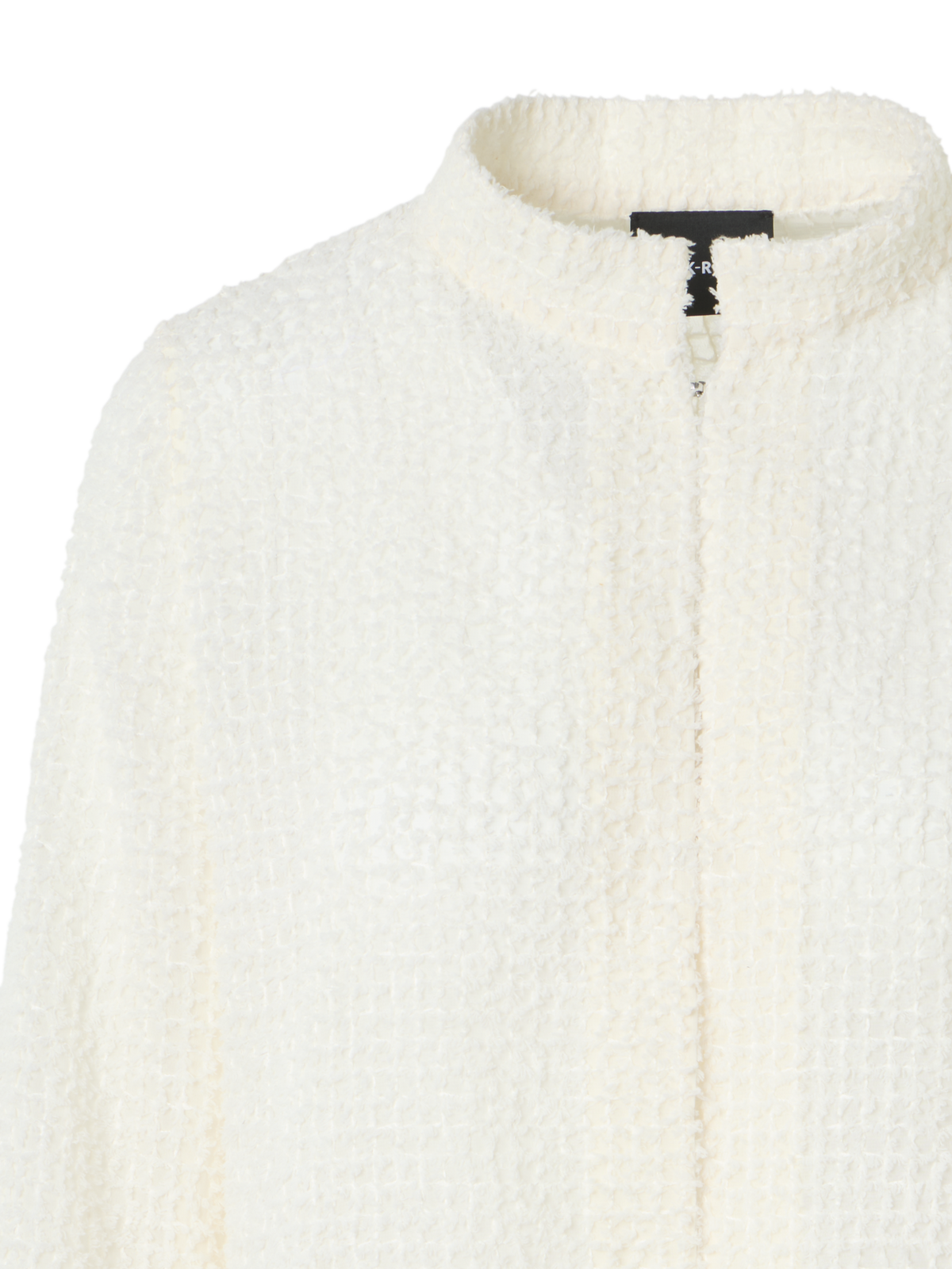 Designer フリンジ付きテクノグリッド素材 (ポリエステル) ・ジャケット - エクリュ
