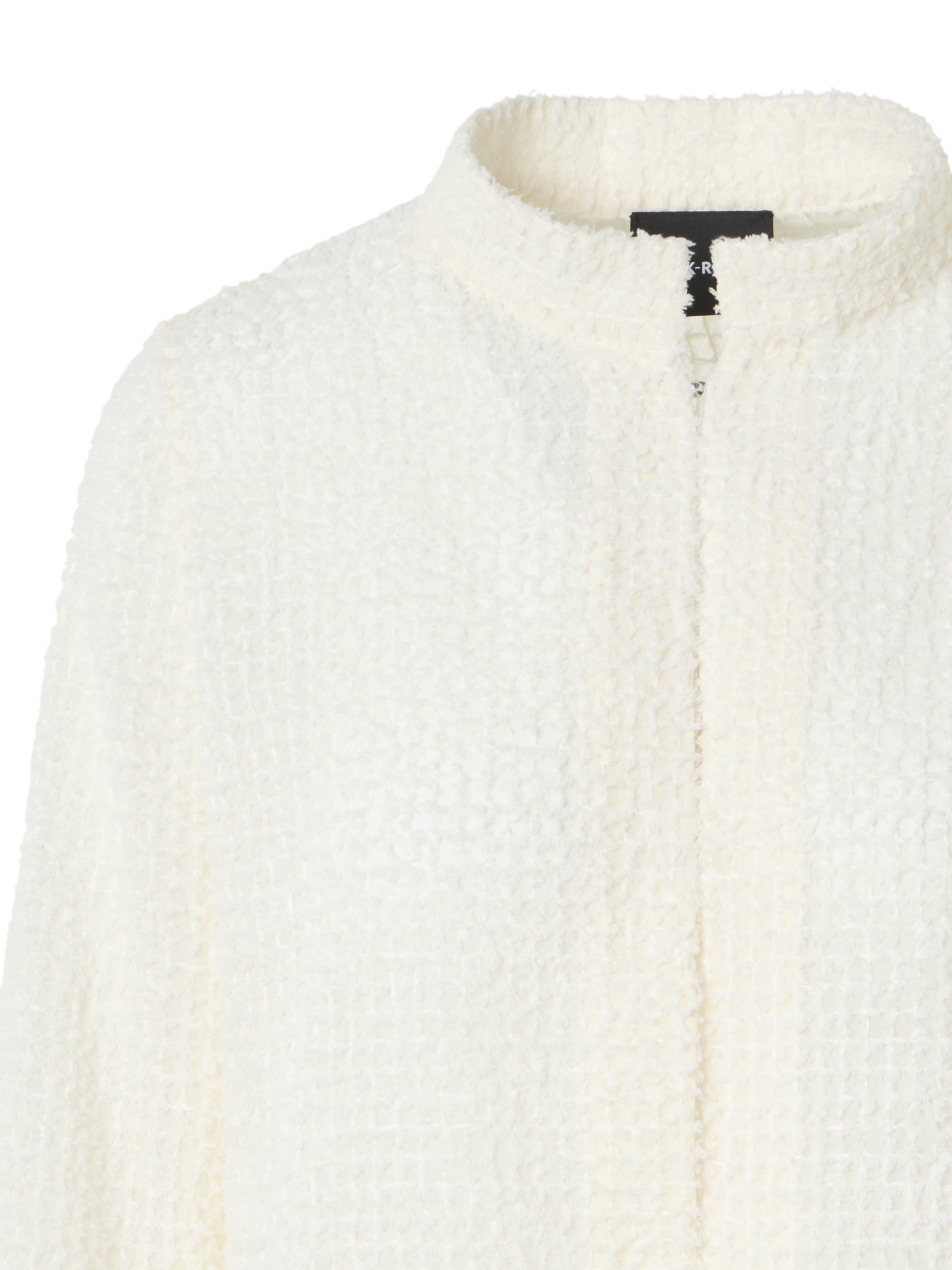 Designer フリンジ付きテクノグリッド素材 (ポリエステル) ・ジャケット - エクリュ