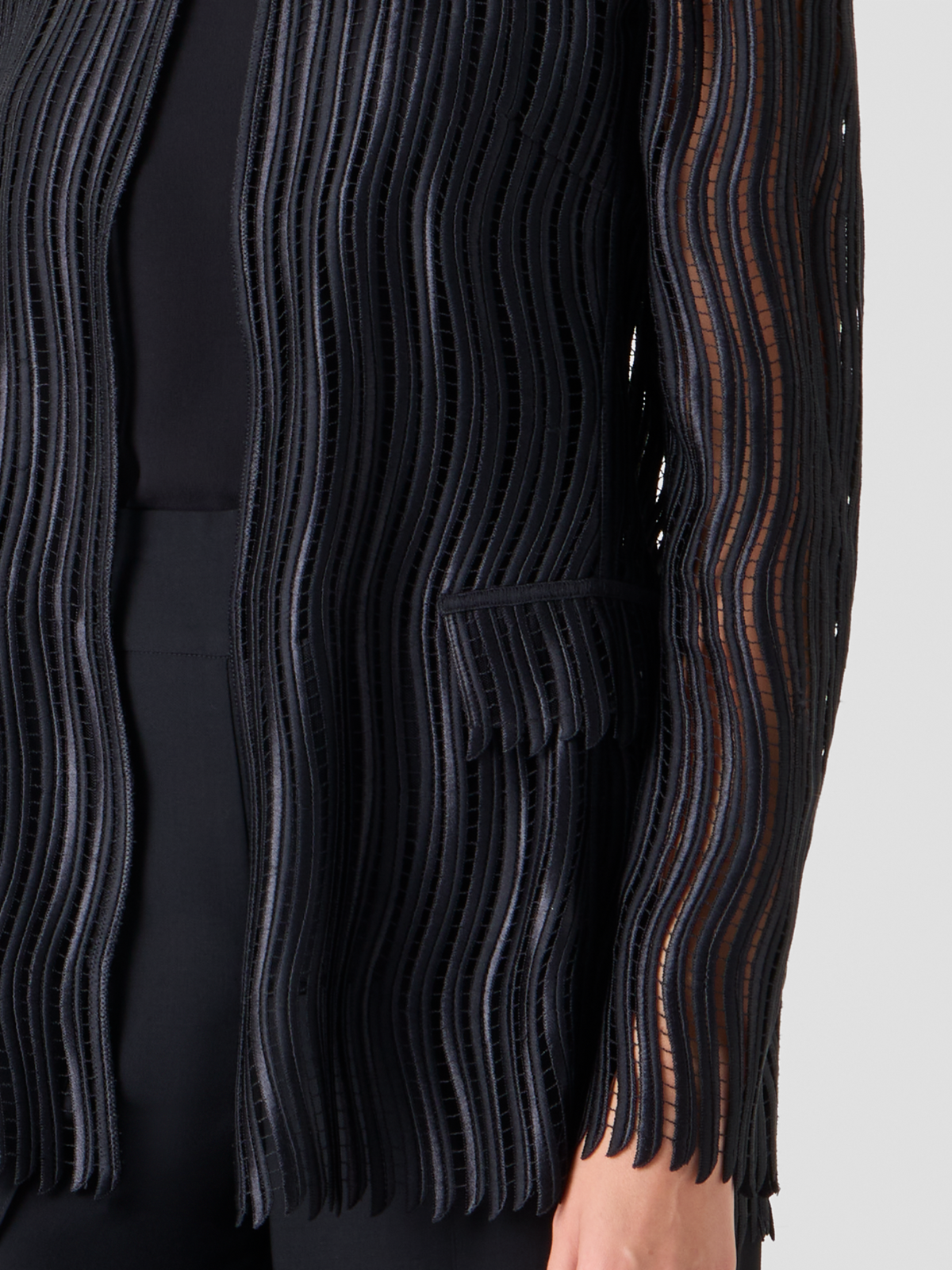 Designer テクノウェーブギピュール ・ジャケット - ブラック #editorial