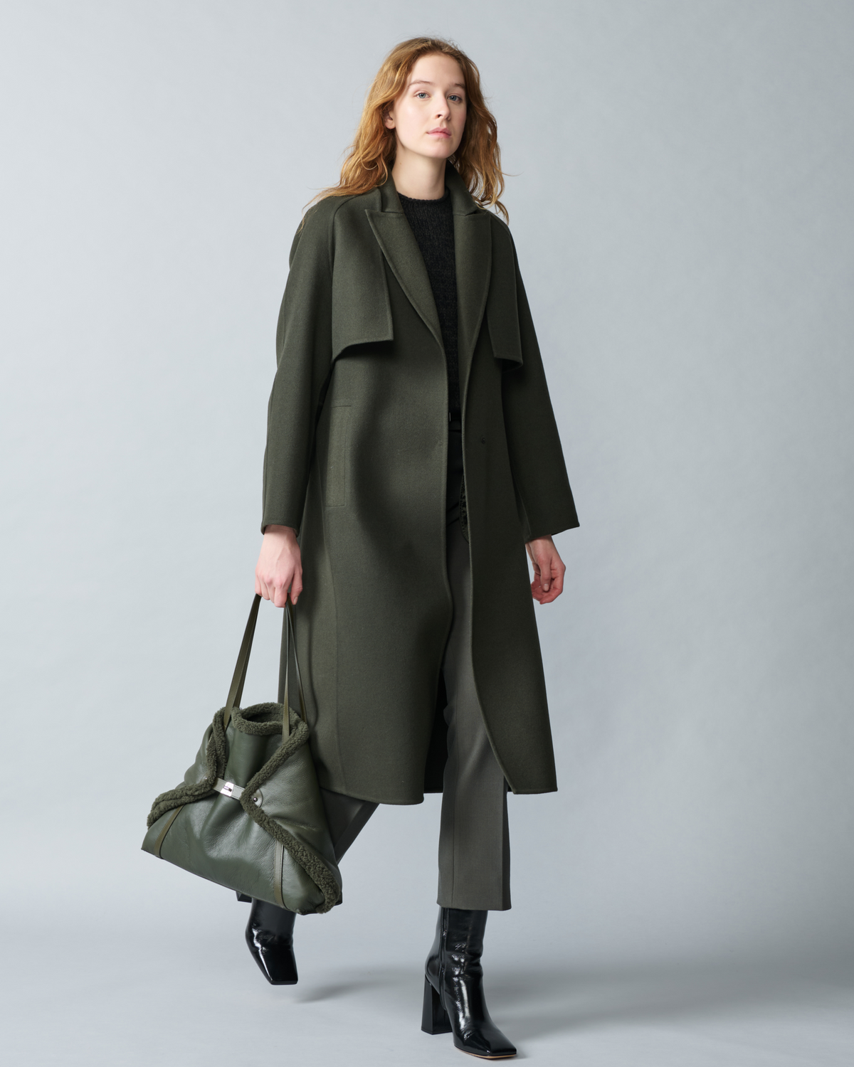 Designer ウールダブルフェイス・コート - エクリュ - ホワイト #editorial