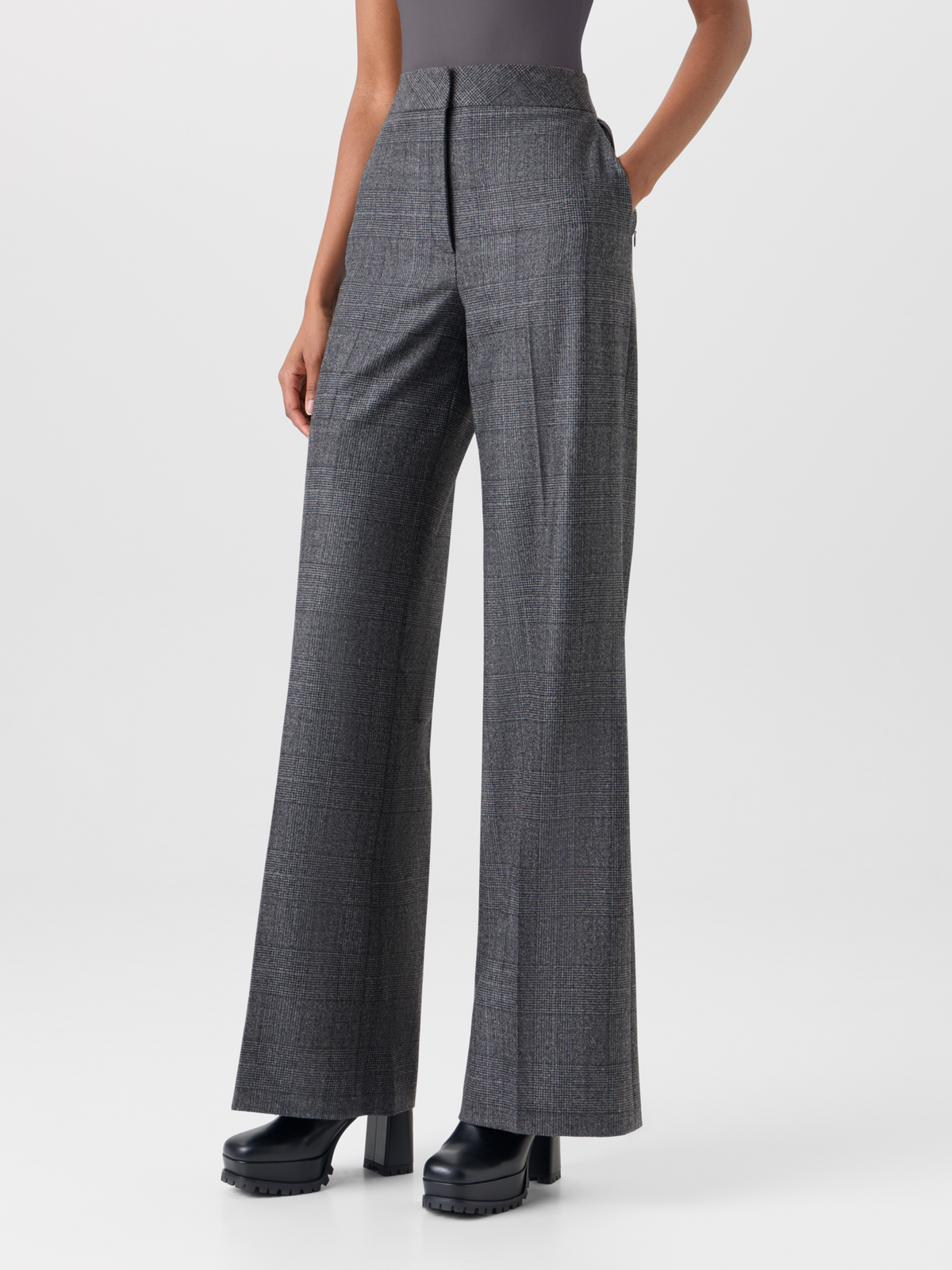 Designer ウールストレッチフランネル パンツ The Fior Pants（フィオール・パンツ - グレー - ブラック 