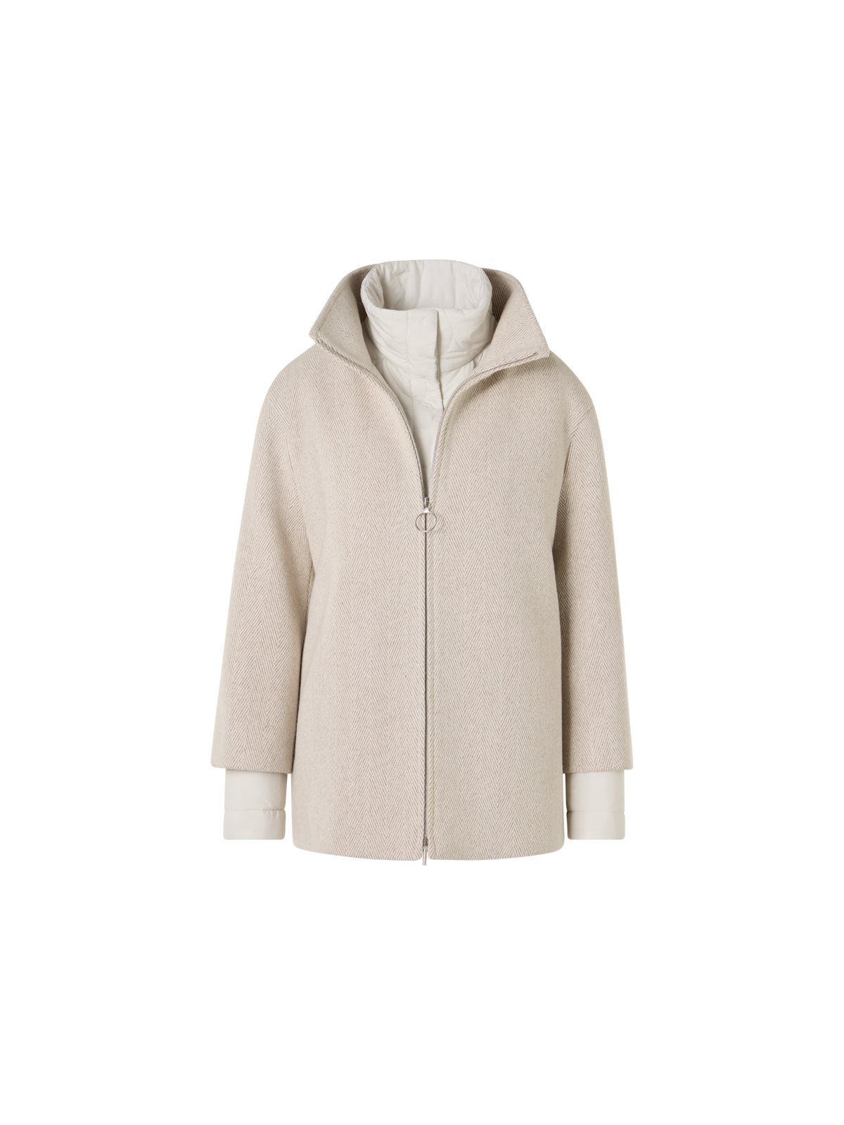 Designer ウールブレンド カーコート - ベージュ