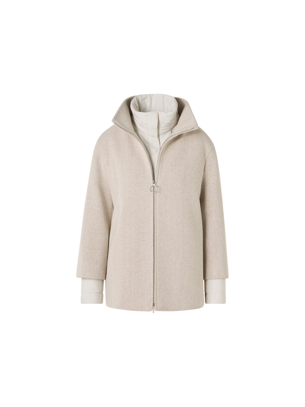 Designer ウールブレンド カーコート - ベージュ