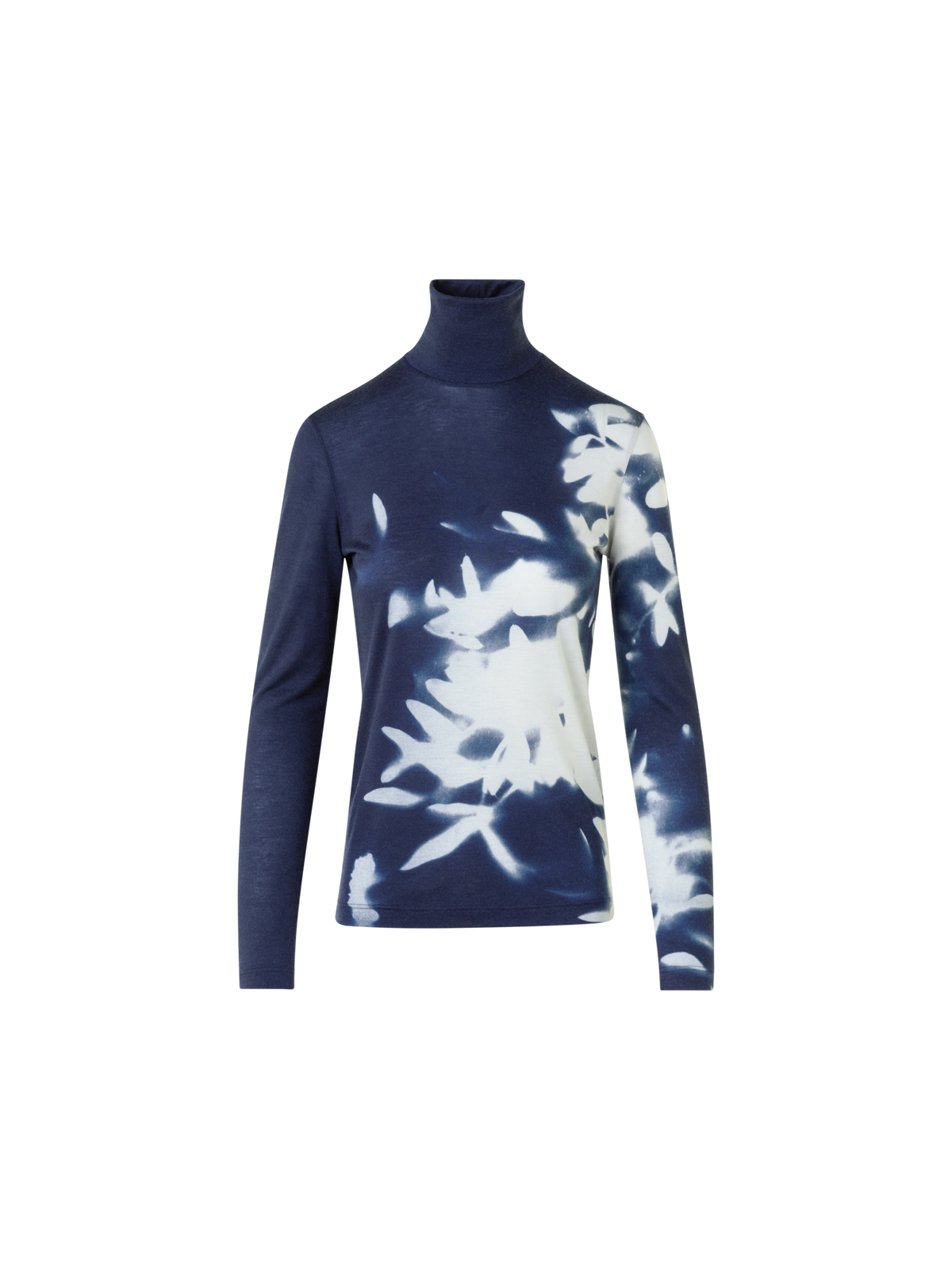 Designer カシミヤシルクジャージー ・Tシャツ - ネイビー - ブルー