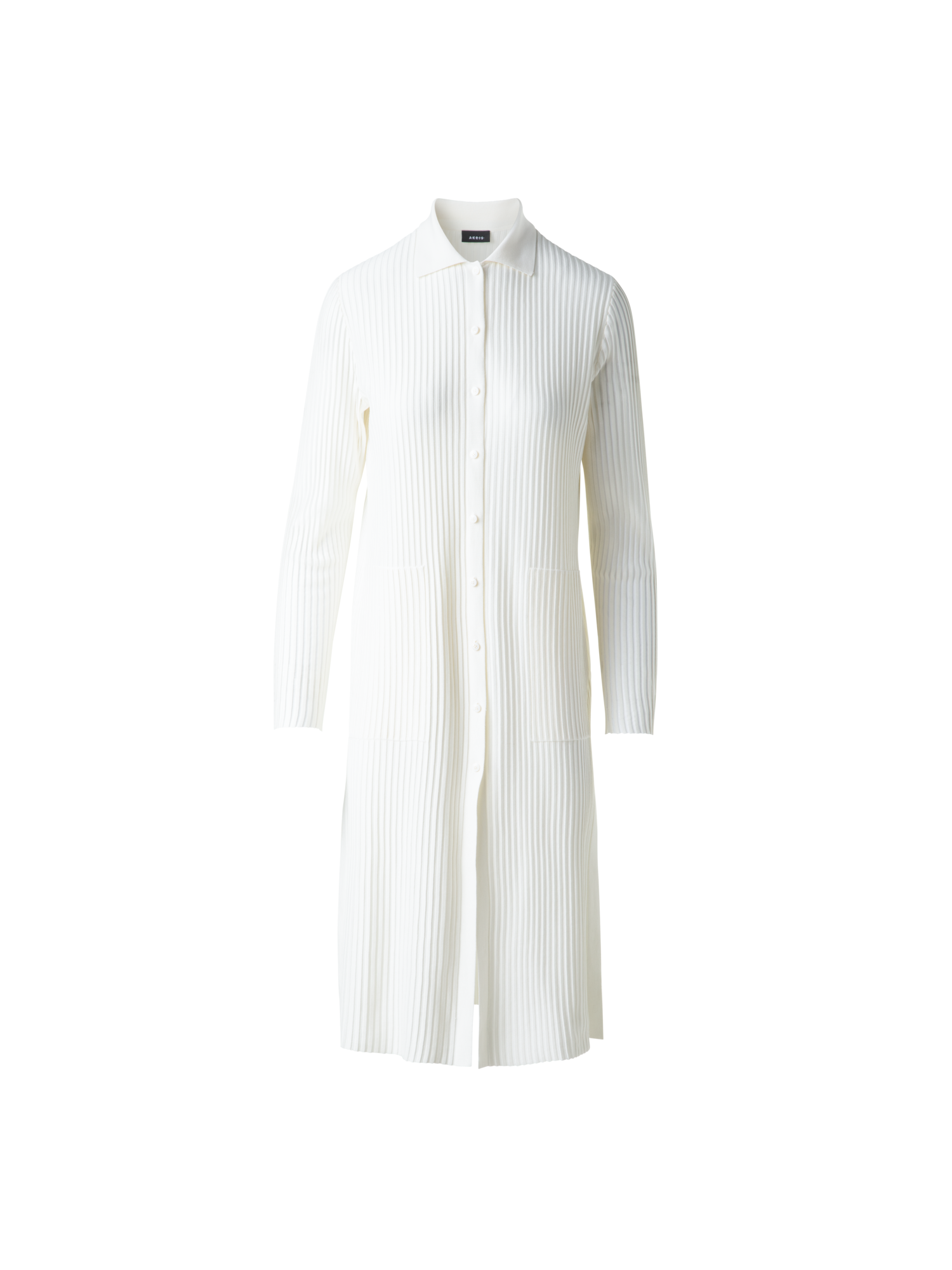 Designer シルクコットン ・ニットカーディガン - エクリュ - ホワイト