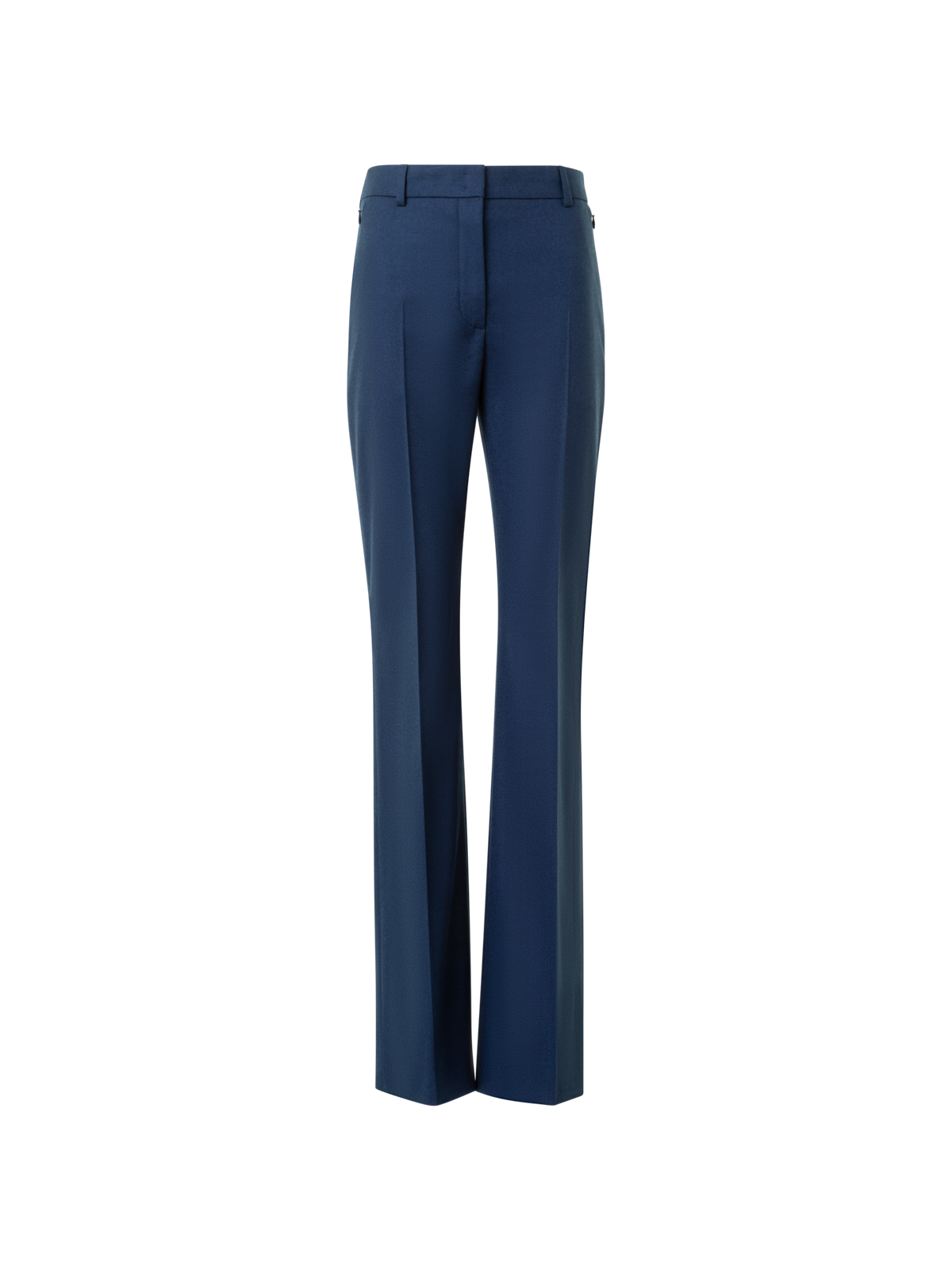 Designer ウールストレッチフランネル ・パンツ - ネイビー - ブルー