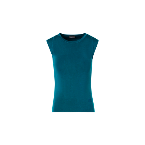 Sleeveless Stretch-Silk Knit Top
