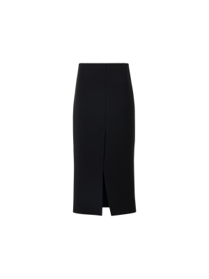 Designer ウールダブルフェイス スカート - ブラック