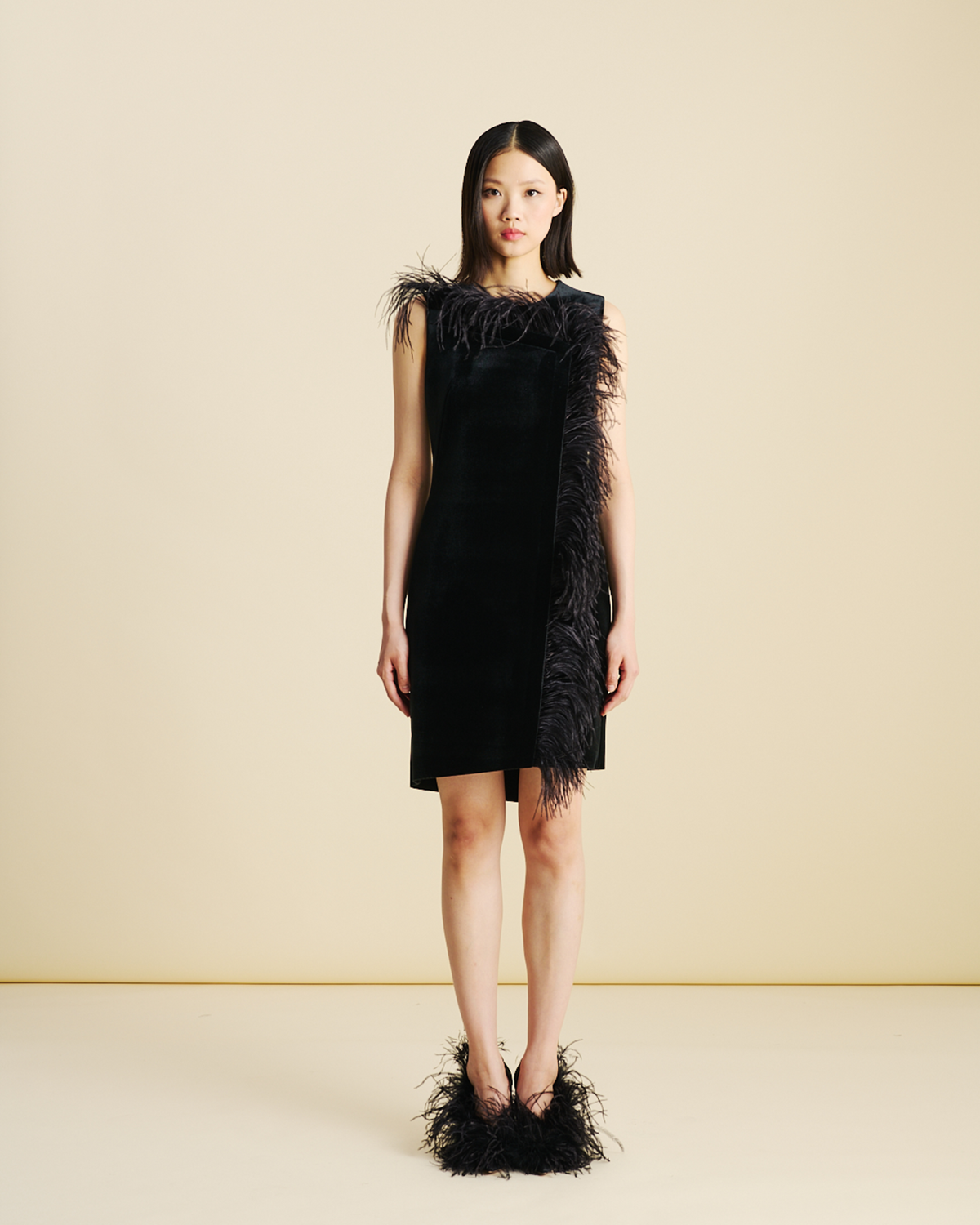 Designer ネオプレーンベルベット ・ドレス - ブラック #editorial