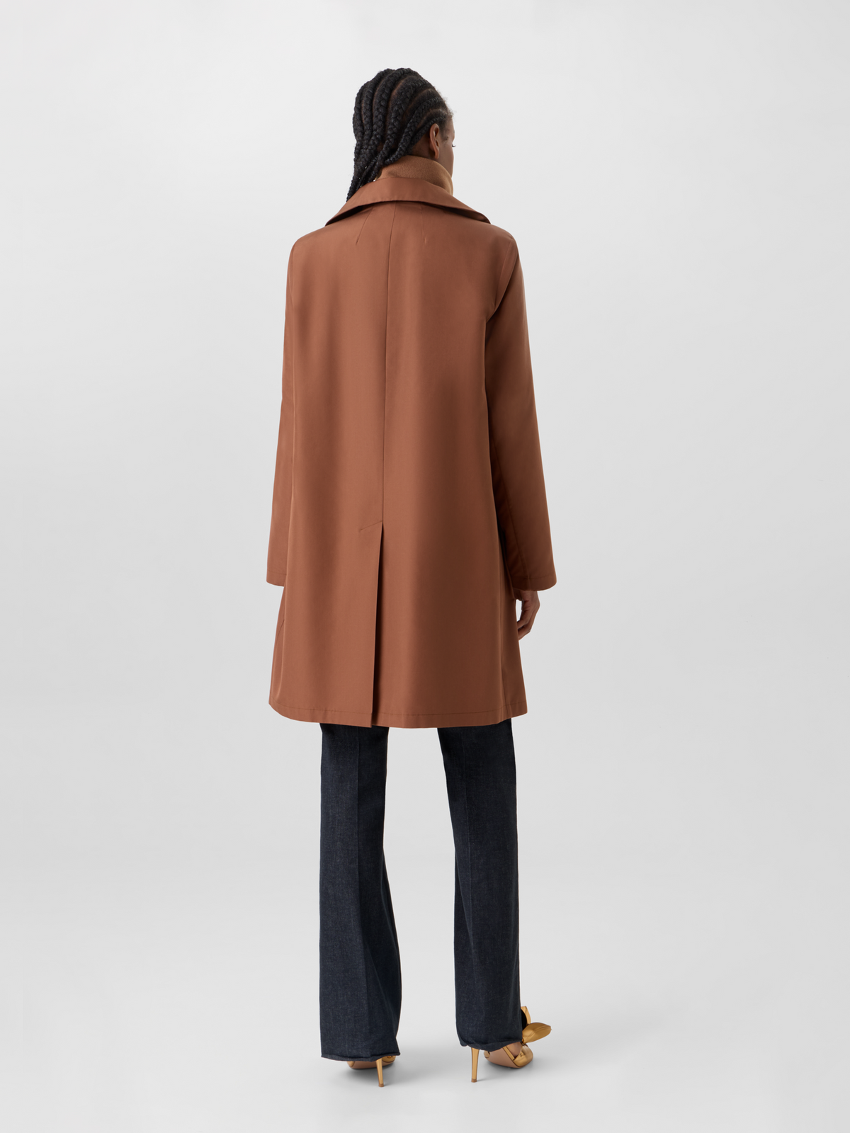 Designer シルクタフタ コート The O'Neill Coat（オニール・コート） - ブラウン #editorial