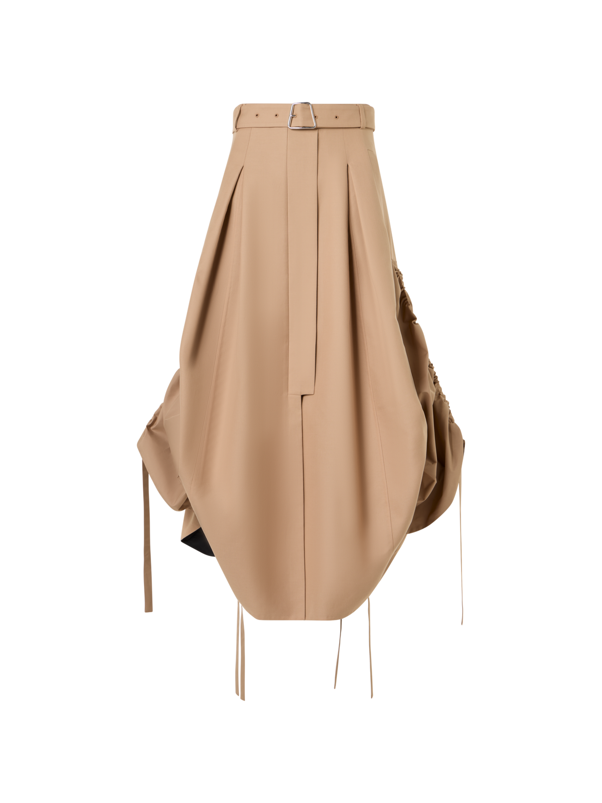 Designer コットンダブルフェイス ・スカート - ベージュ