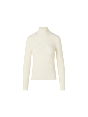 Designer メリノウール ニットプルオーバー - エクリュ