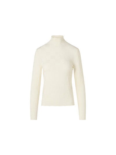 Designer メリノウール ニットプルオーバー - エクリュ