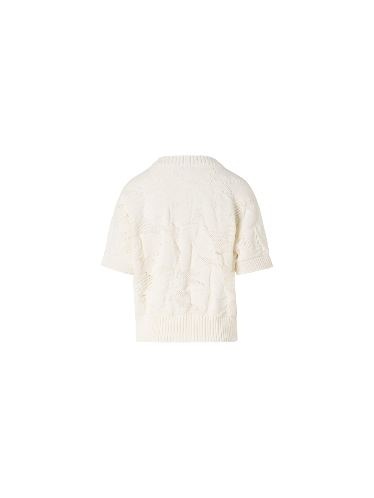 Designer コットン ・ニットプルオーバー - エクリュ