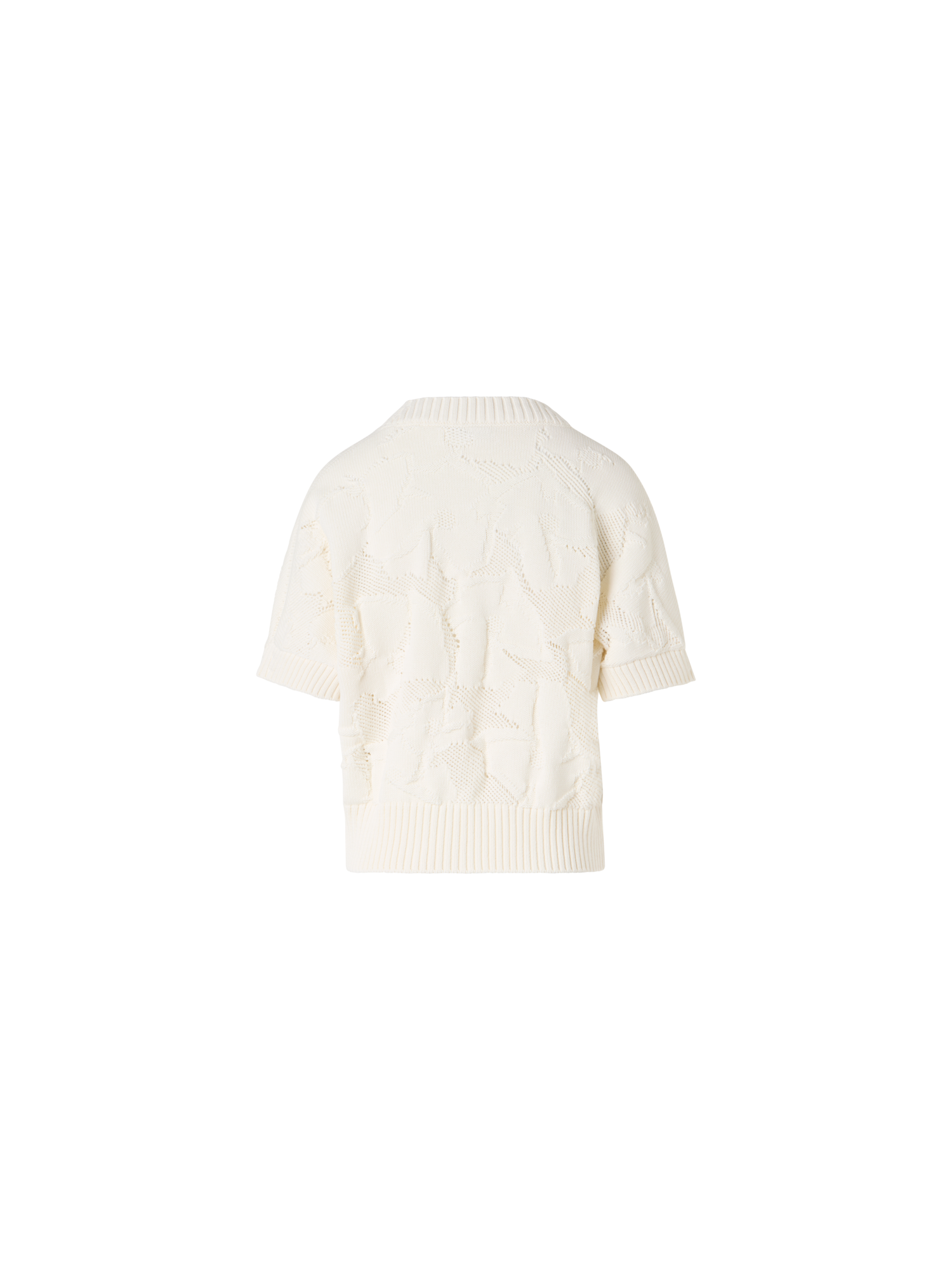 Designer コットン ・ニットプルオーバー - エクリュ
