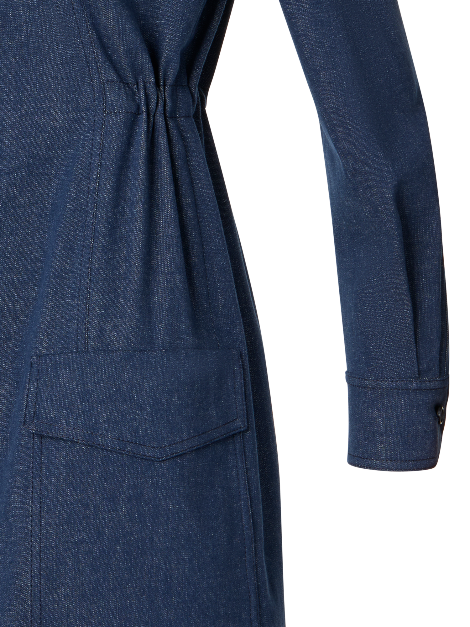 Designer コットンストレッチデニム ・ドレス - ブルー