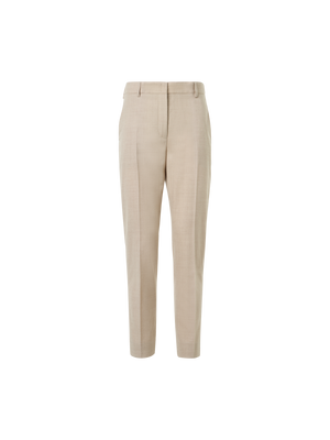 Designer ウールフランネルストレッチ ・パンツ - ベージュ