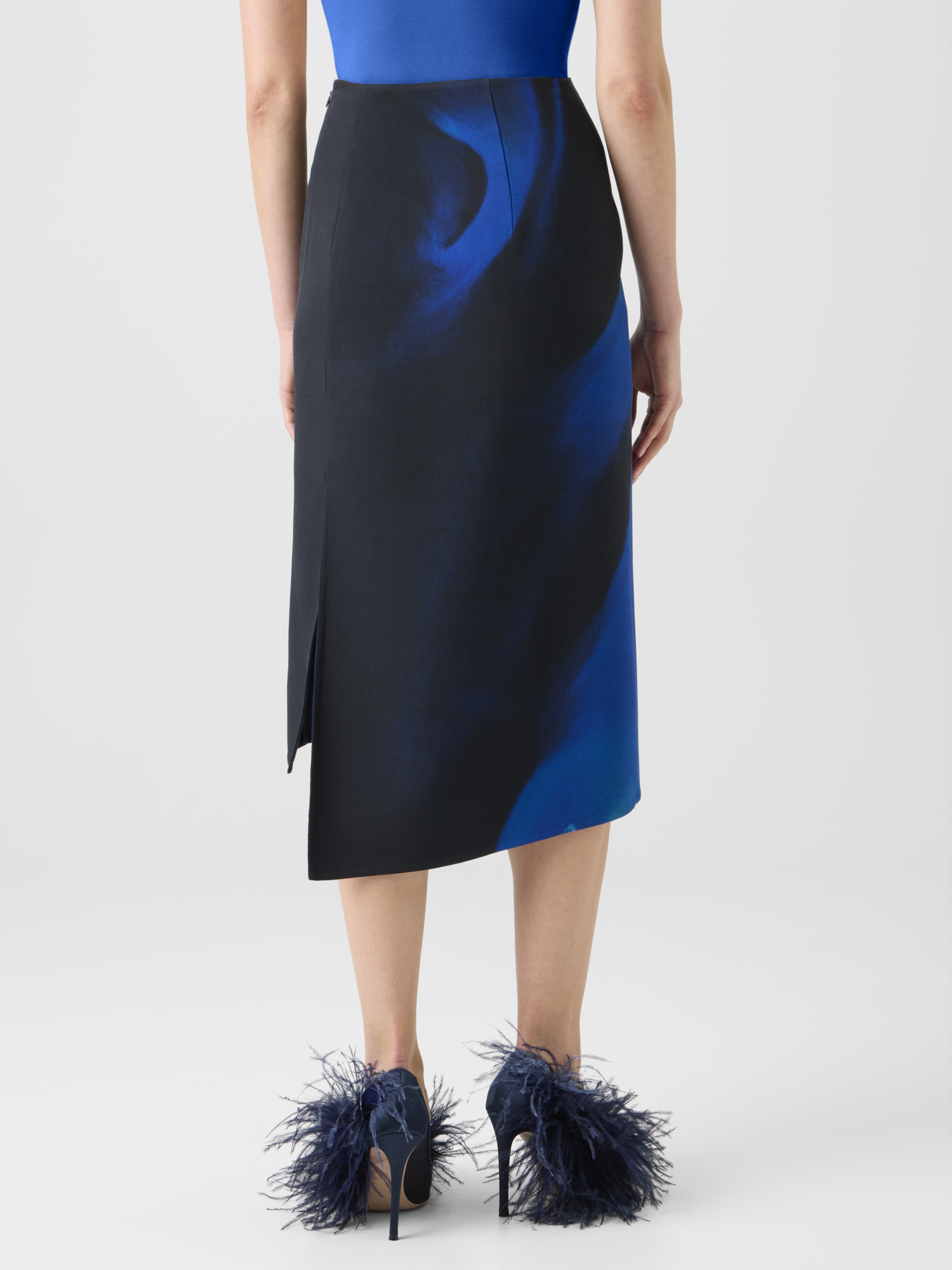 Designer ウールダブルフェイス ・スカート 