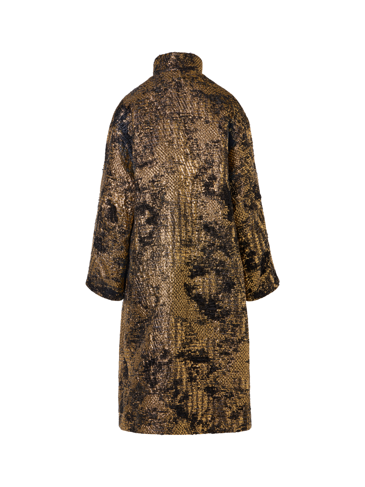 Designer テクノラメ コート The Lucas Coat（ルーカス・コート） - ブラック - ゴールド