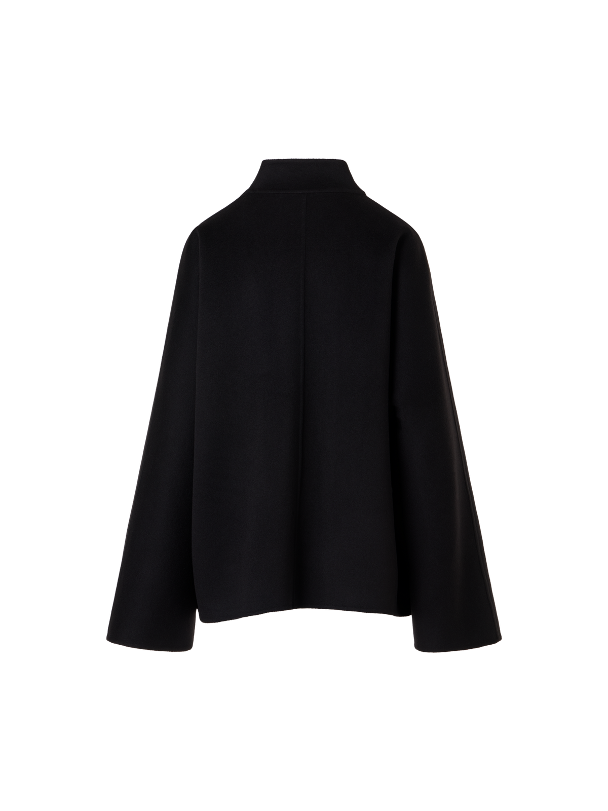 Designer カシミヤダブルフェイス キモノジャケット - ブラック