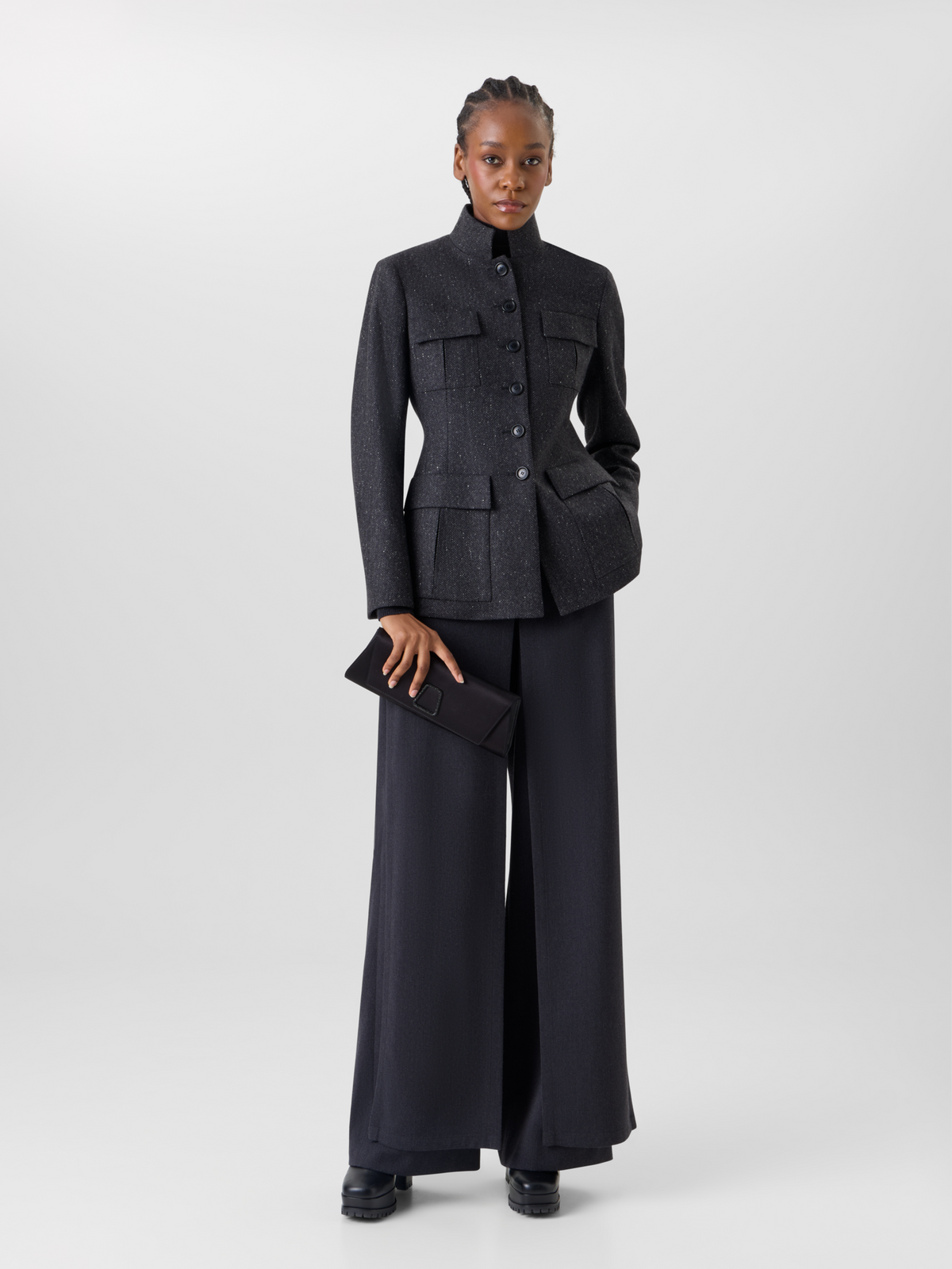 Designer ウールギャバジン パンツ The Chiko Pants（チコ・パンツ - ブラック #editorial