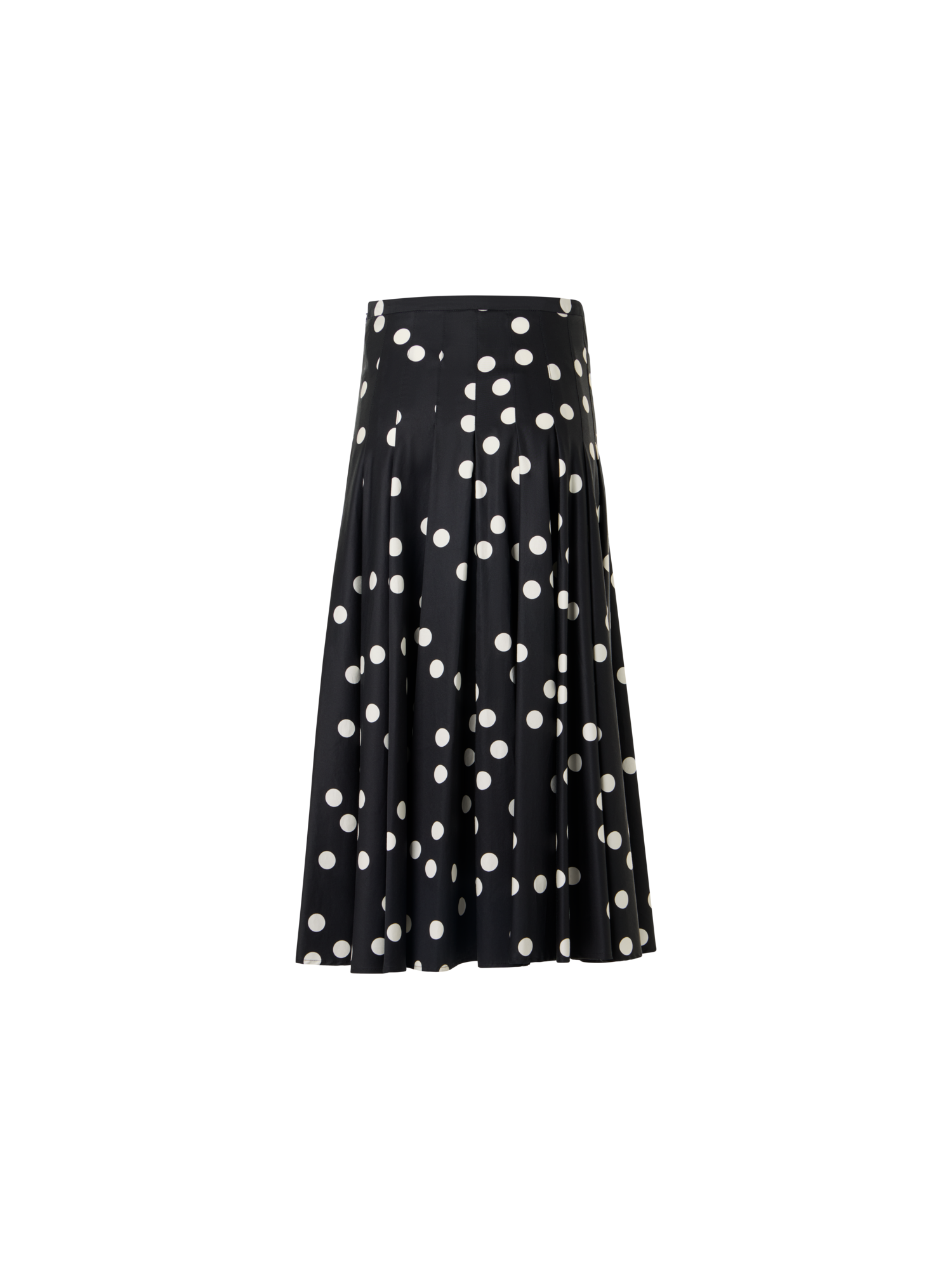 Designer コットンサテン ・スカート - ブラック