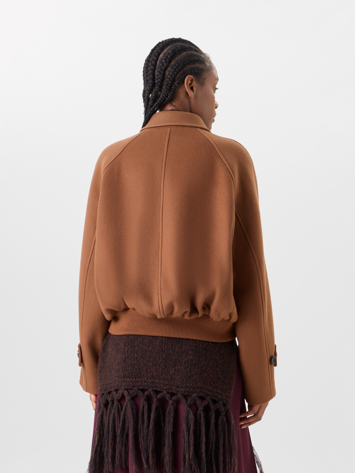 Designer カシミヤダブルフェイス ボンバージャケット The Kallisto Bomber（カリスト・ボンバー） - ブラウン #editorial